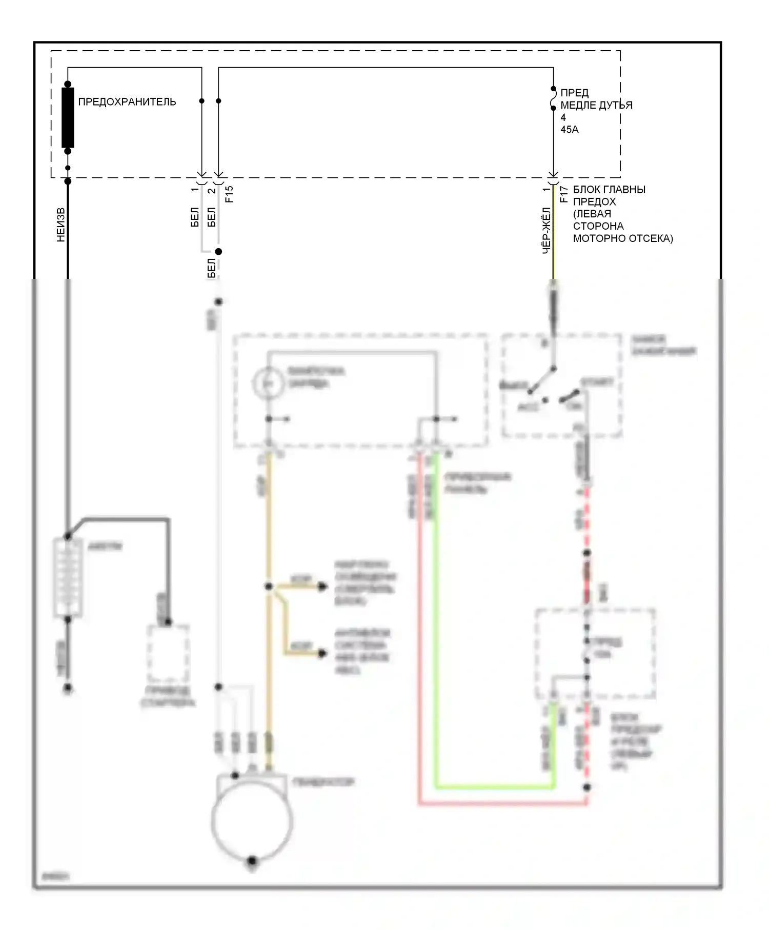 SVX Subaru I (1991-1997): Электросхема генератора 