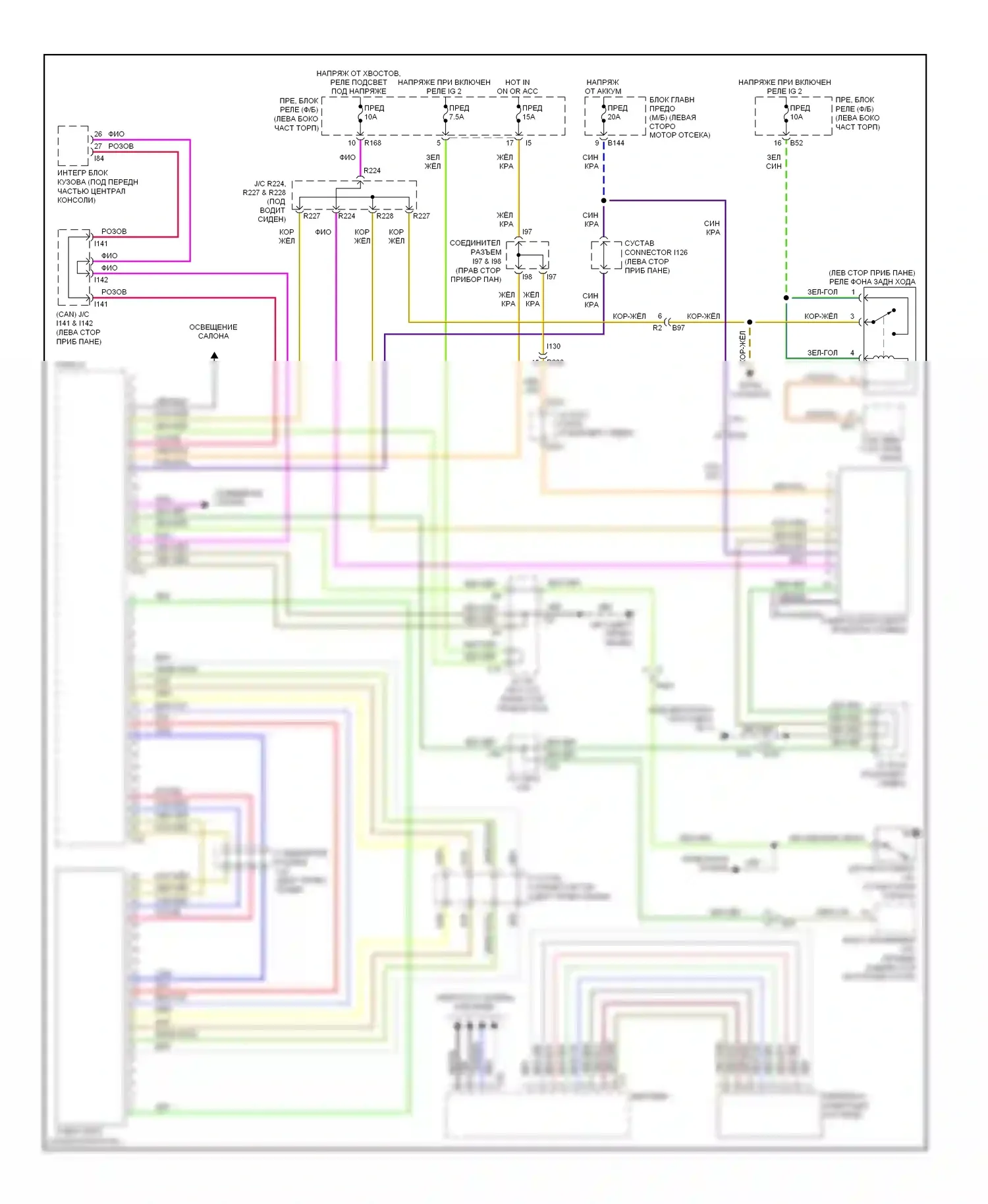 Tribeca Subaru WX рестайлинг (2007-2014): Электросхема навигации 