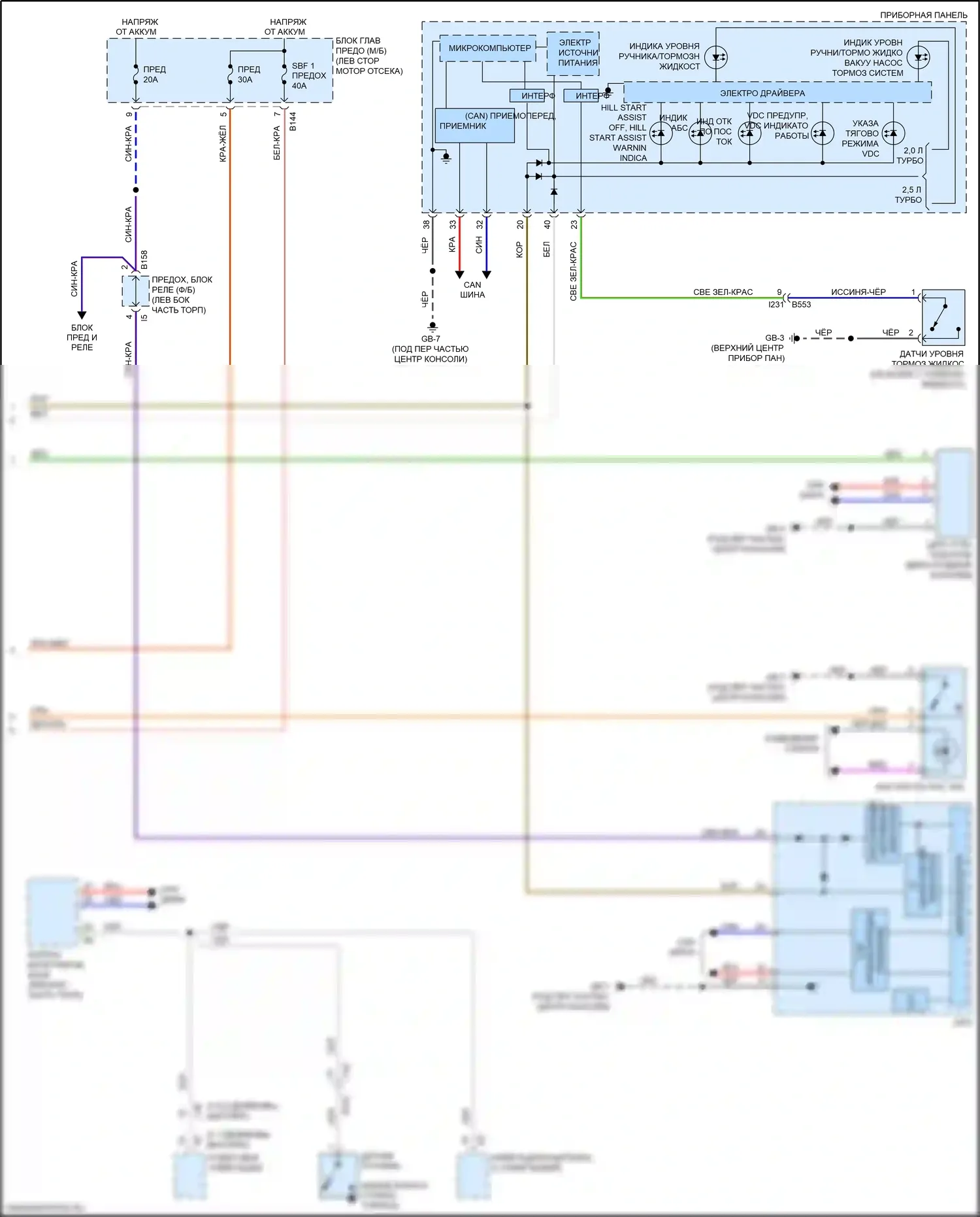WRX STI Subaru VA рестайлинг (2016-2021): Антиблокировочная система abs электросхема, без зрения (2 из 2) 