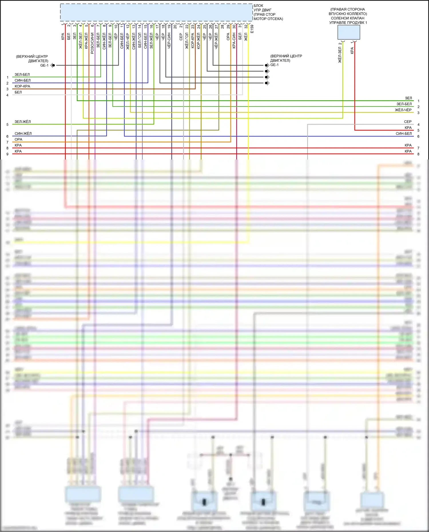 WRX STI Subaru VA рестайлинг (2016-2021): Электросхема двигателя 2.0л турбо (2 из 8) 