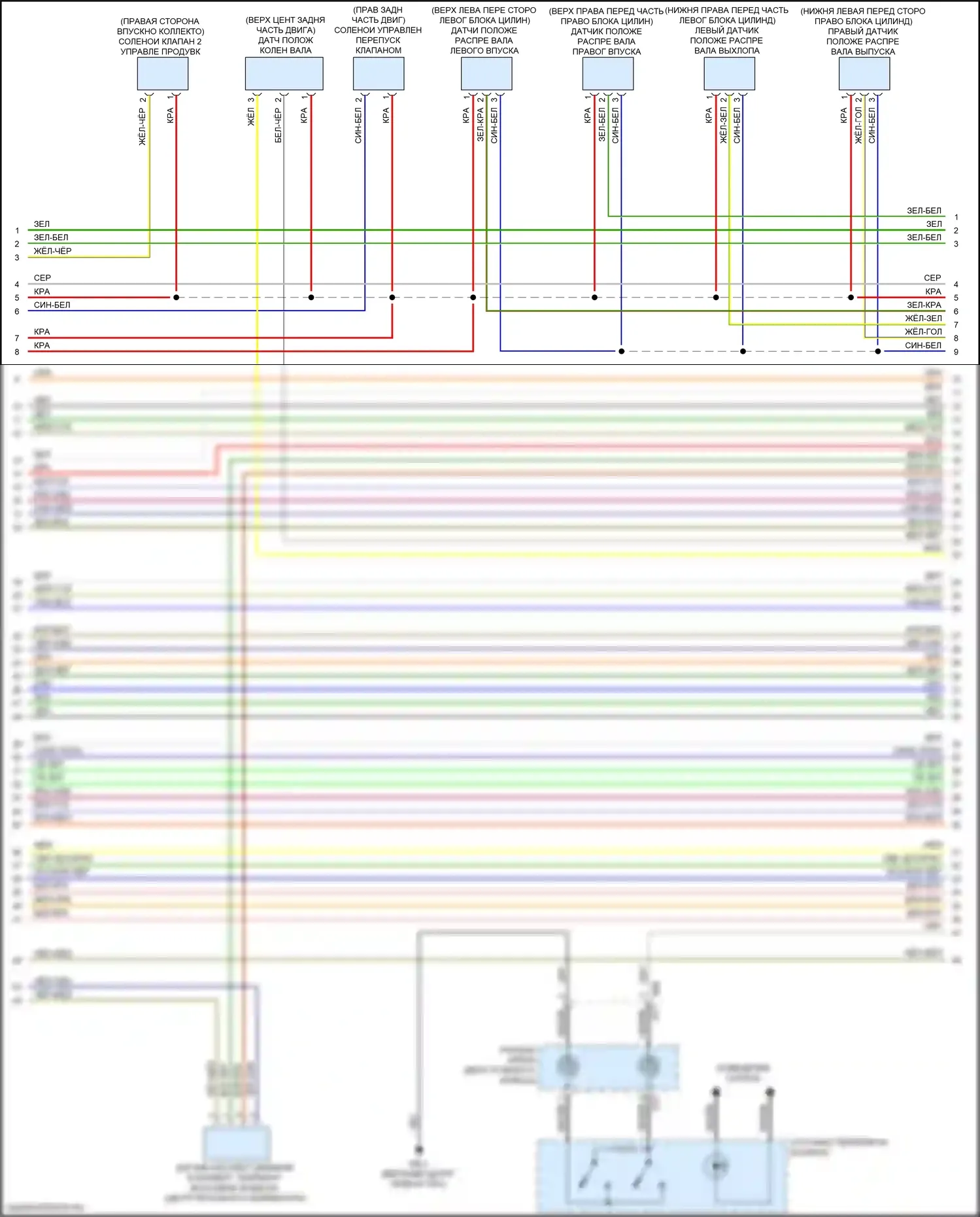 WRX STI Subaru VA рестайлинг (2016-2021): Электросхема двигателя 2.0л турбо (3 из 8) 