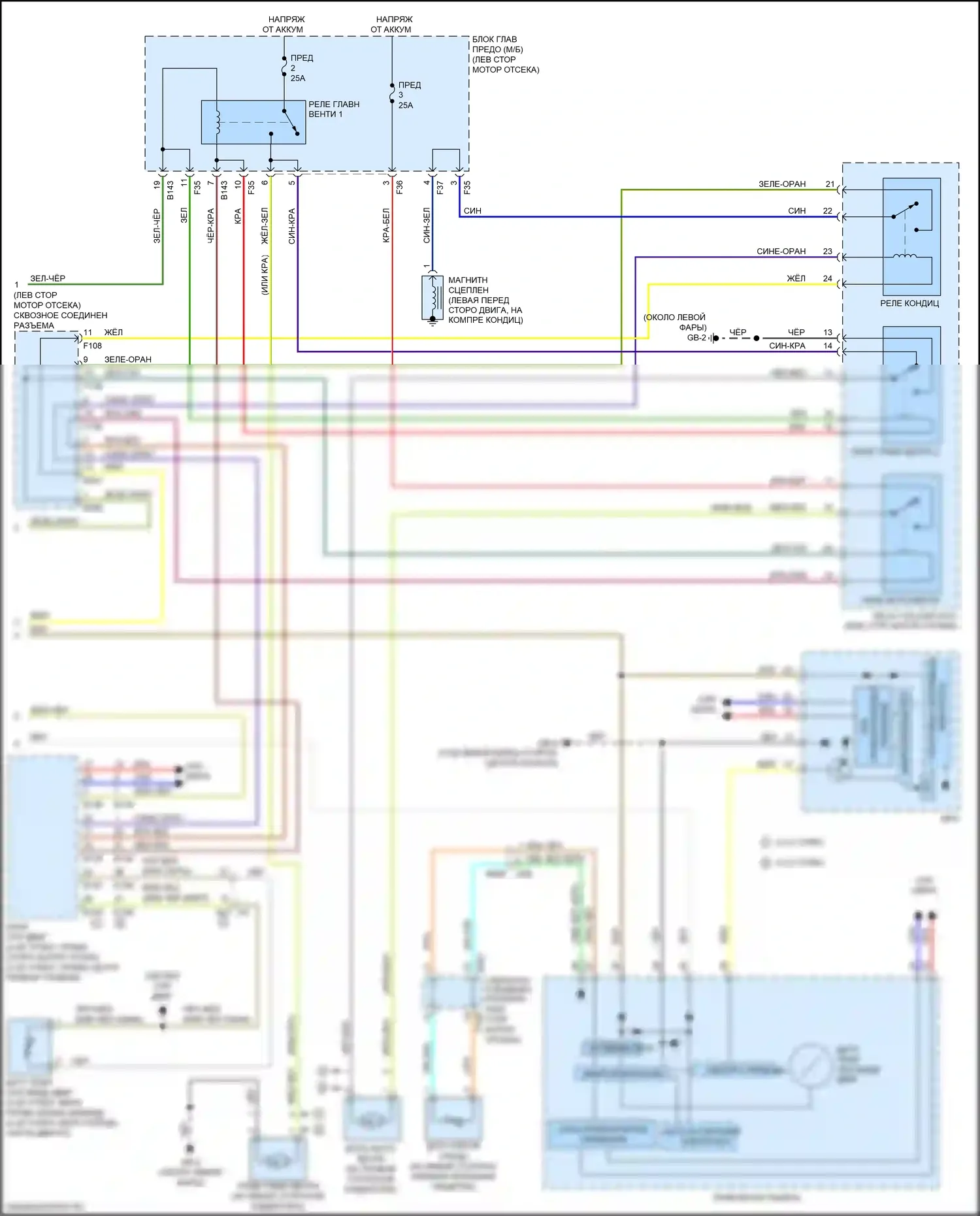 WRX STI Subaru VA рестайлинг (2016-2021): Электросхема климат контроля (2 из 2) 