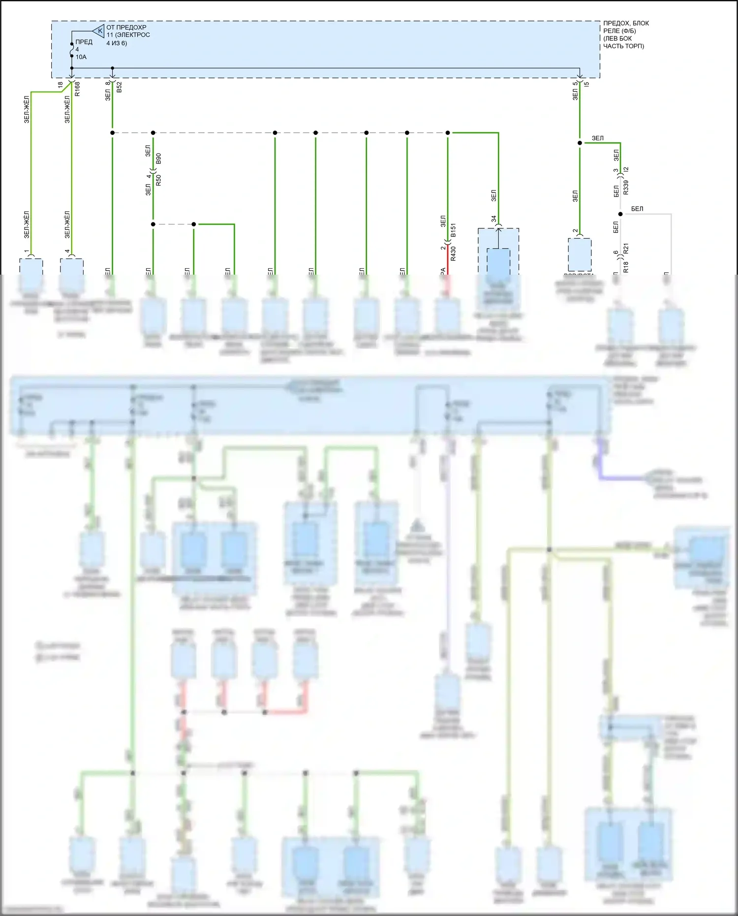 WRX Subaru VA рестайлинг (2016-2021): Электросхема блока предохранителей реле, с кнопочным включением (5 из 6) 
