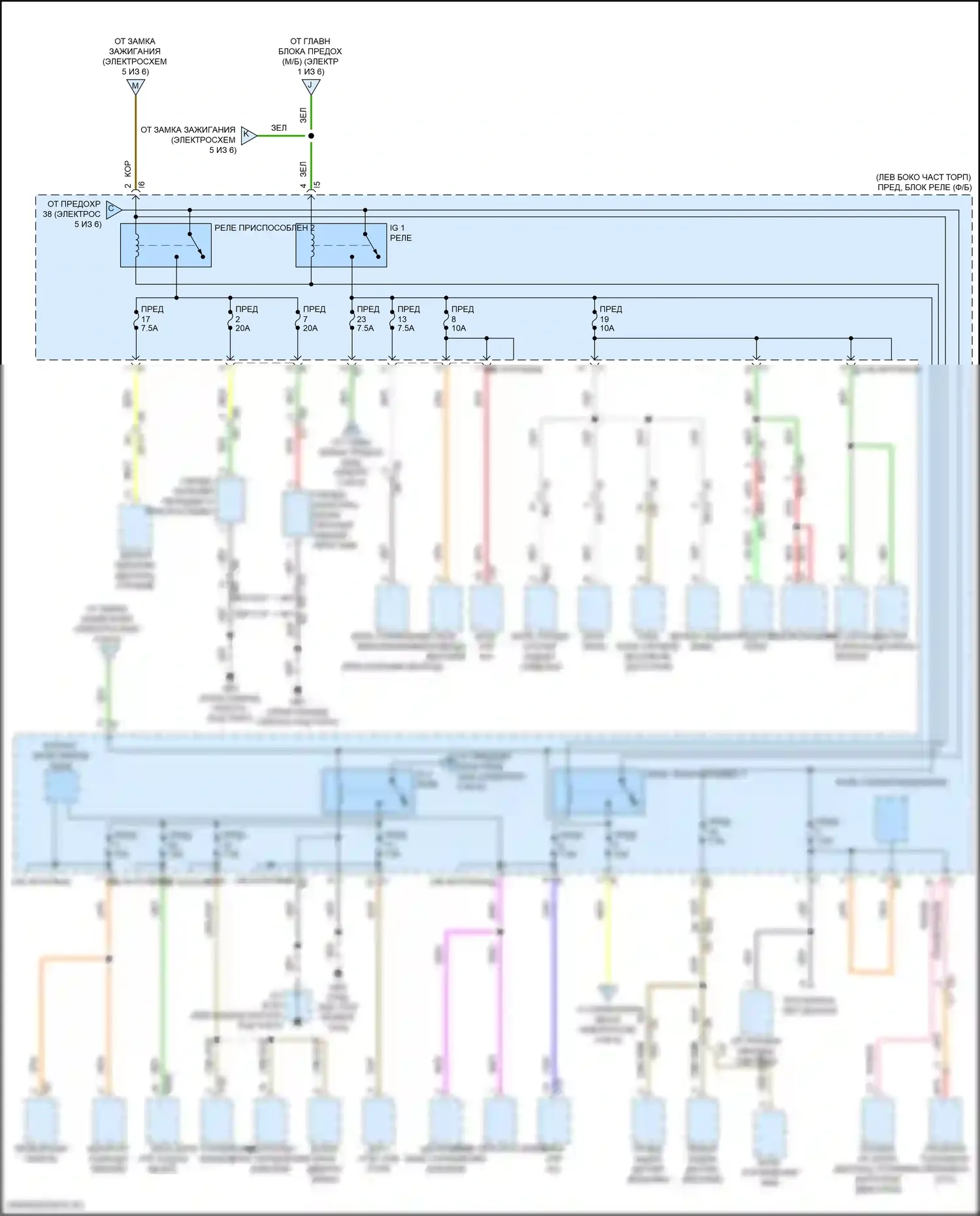 WRX Subaru VB (2021-2024): Электросхема блока предохранителей реле, без включения кнопки (6 из 6) 