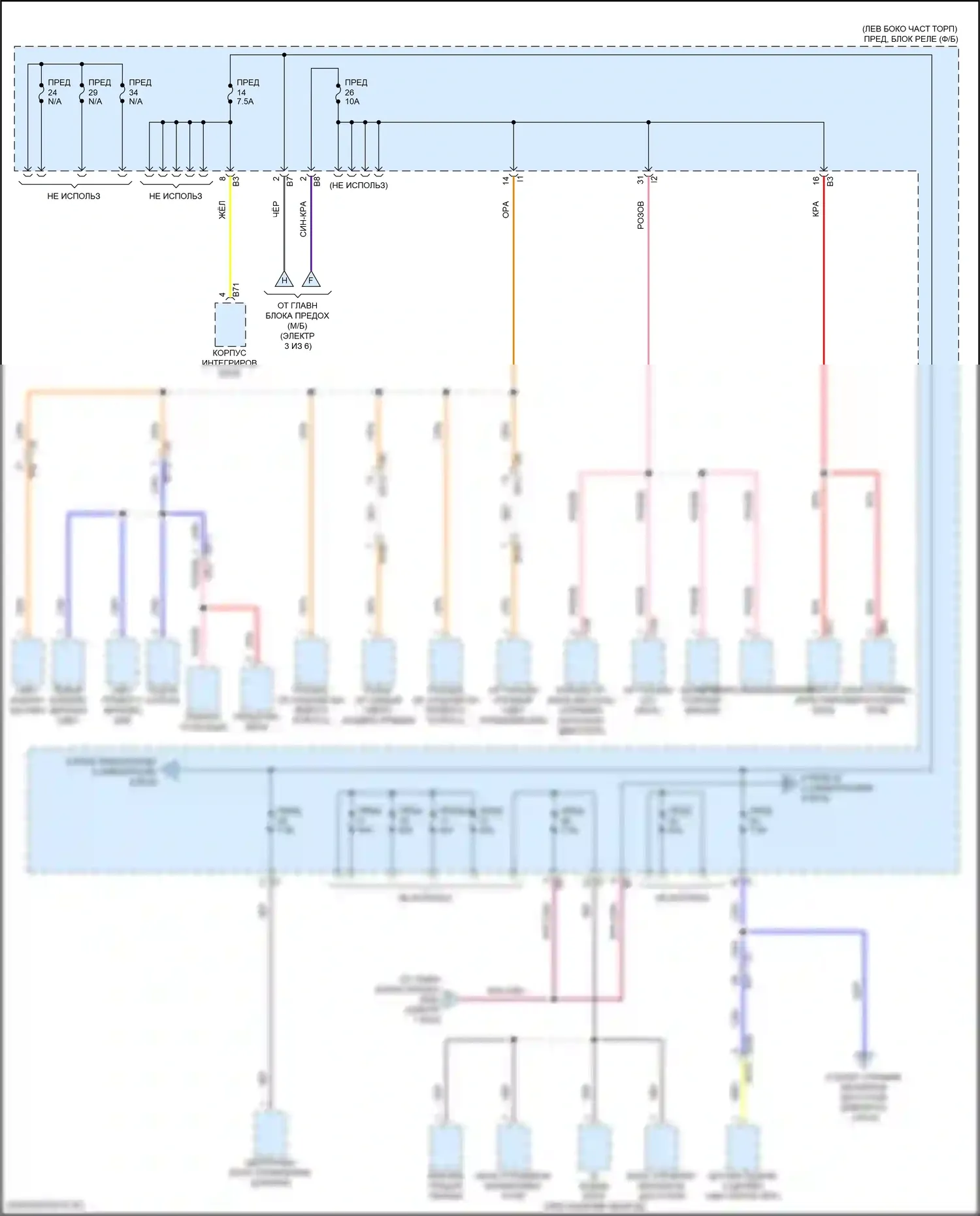 WRX Subaru VB (2021-2024): Электросхема блока предохранителей реле, с кнопочным включением (5 из 6) 