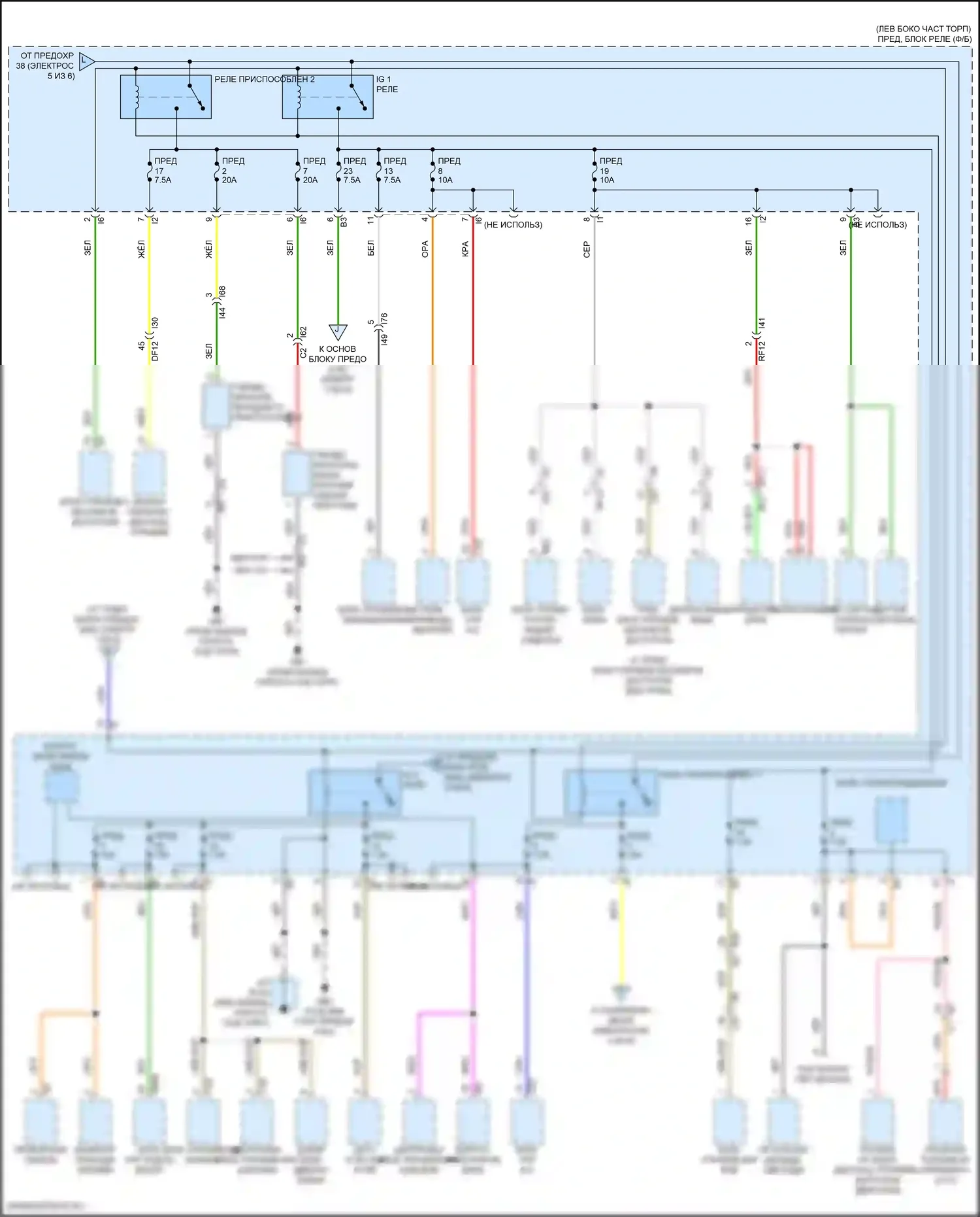 WRX Subaru VB (2021-2024): Электросхема блока предохранителей реле, с кнопочным включением (6 из 6) 