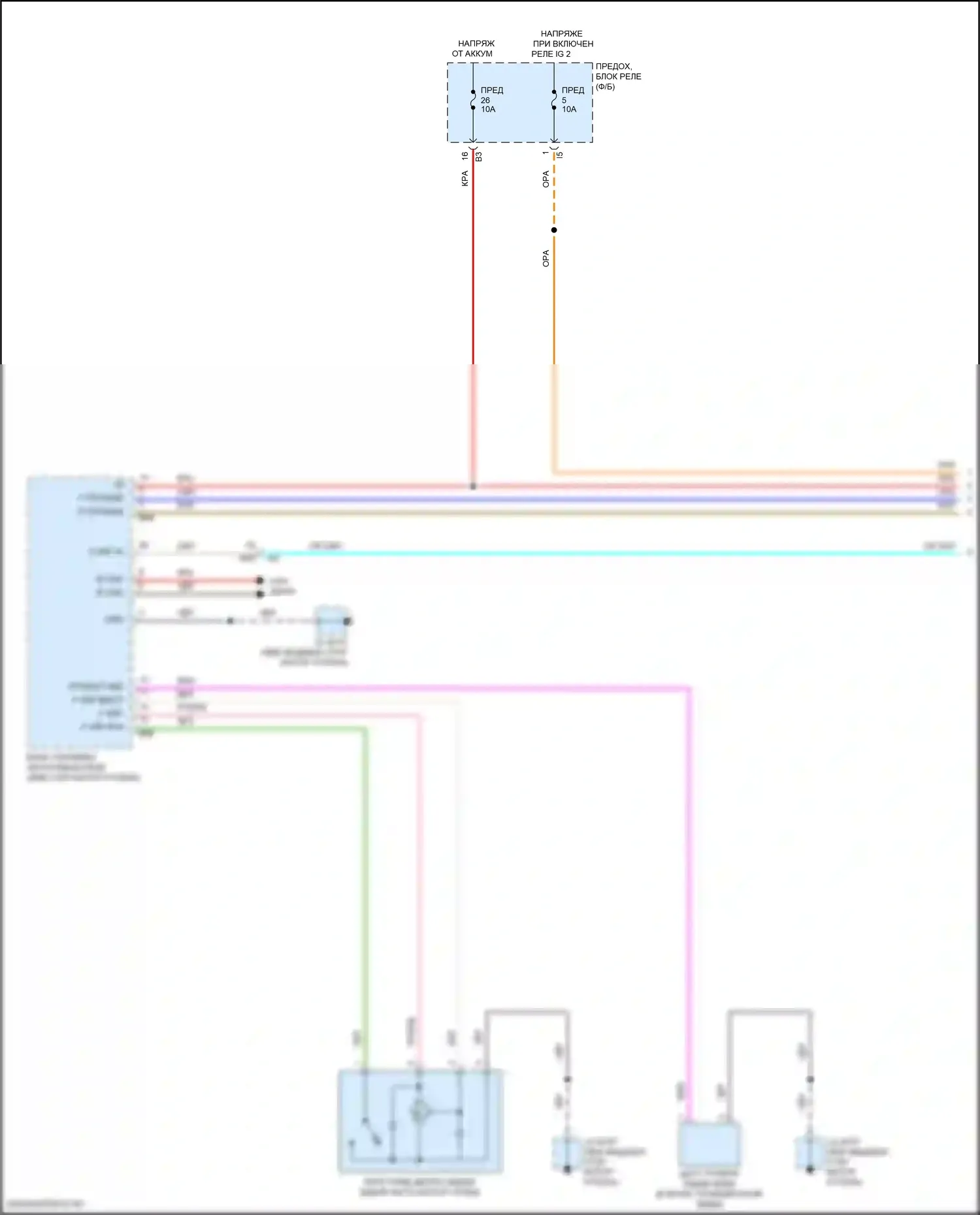 WRX Subaru VB (2021-2024): Дворники и омыватели электросхема (1 из 2) 