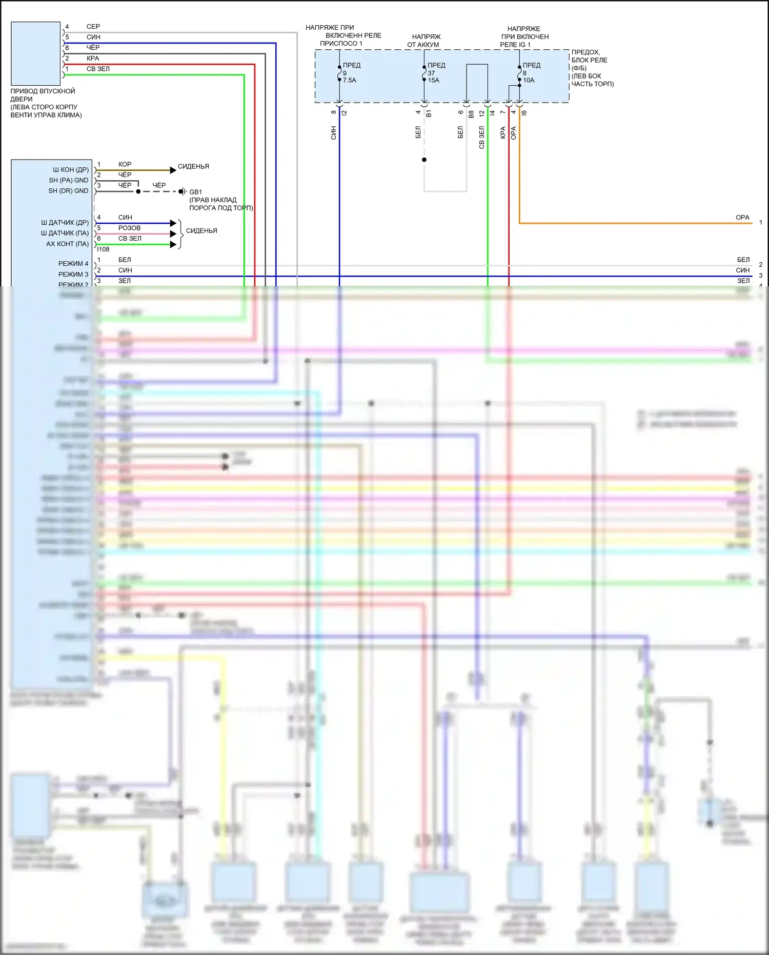 WRX Subaru VB (2021-2024): Электросхема климат контроля (1 из 3) 