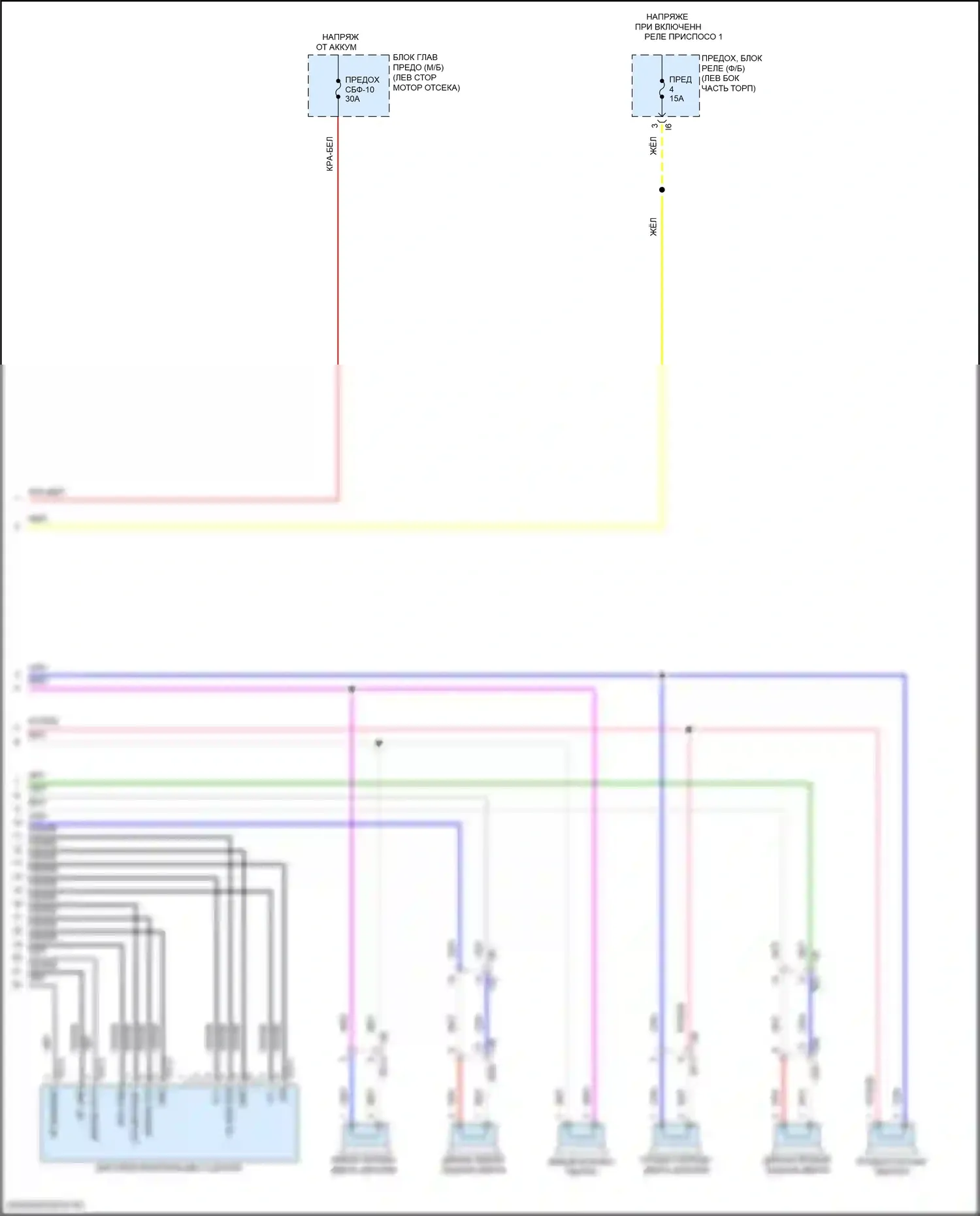 WRX Subaru VB (2021-2024): Электросхема магнитолы, без аудио усилителя и телематики (3 из 3) 