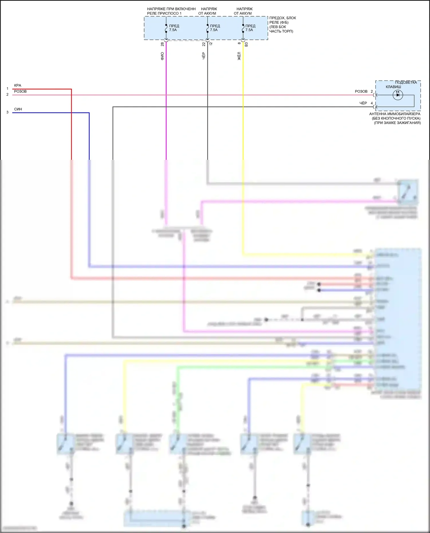 WRX Subaru VB (2021-2024): Электросхема освещения салона (2 из 2) 