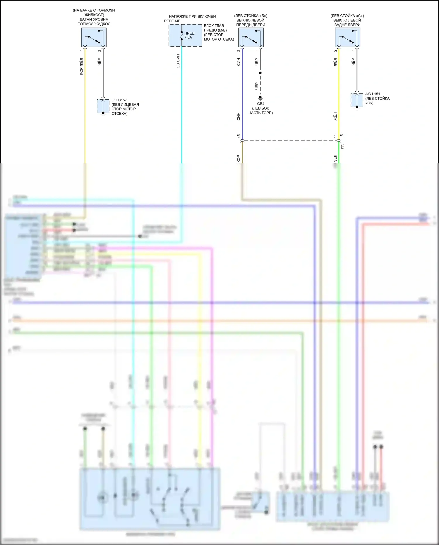 WRX Subaru VB (2021-2024): Электросхема приборной панели (2 из 3) 