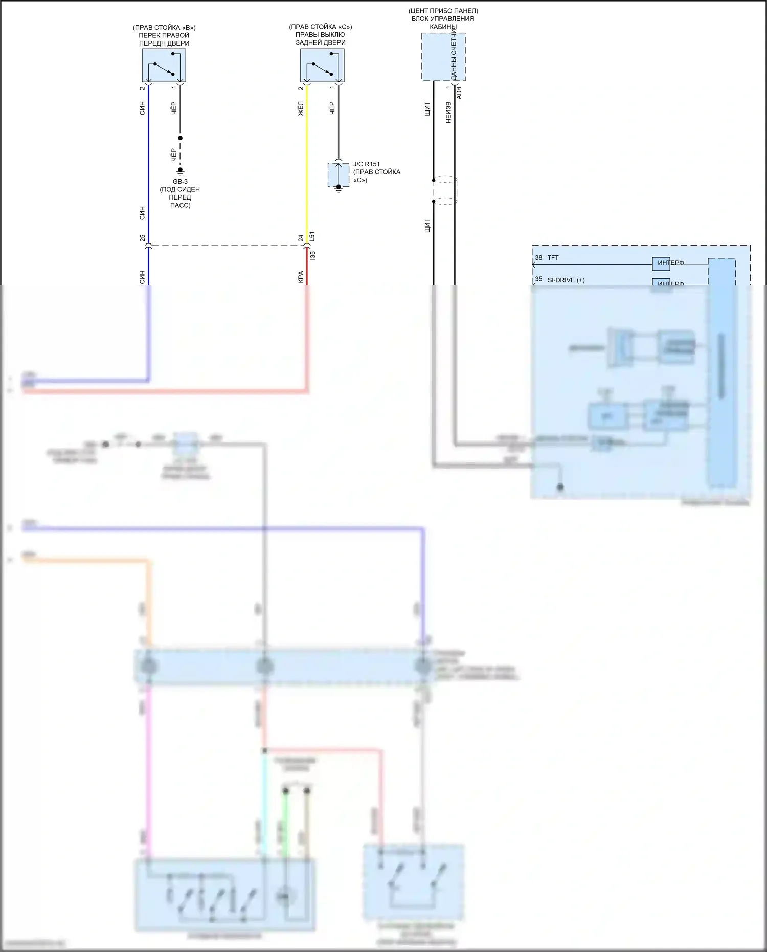 WRX Subaru VB (2021-2024): Электросхема приборной панели (3 из 3) 