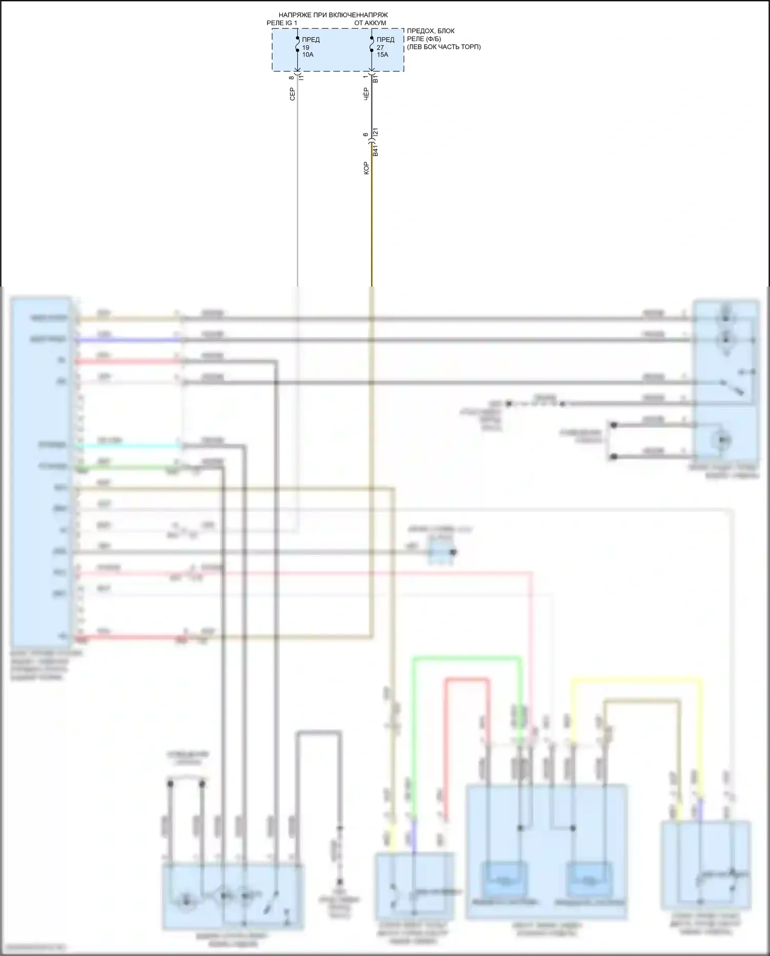 WRX Subaru VB (2021-2024): Электросхема задних обогреваемых сидений 