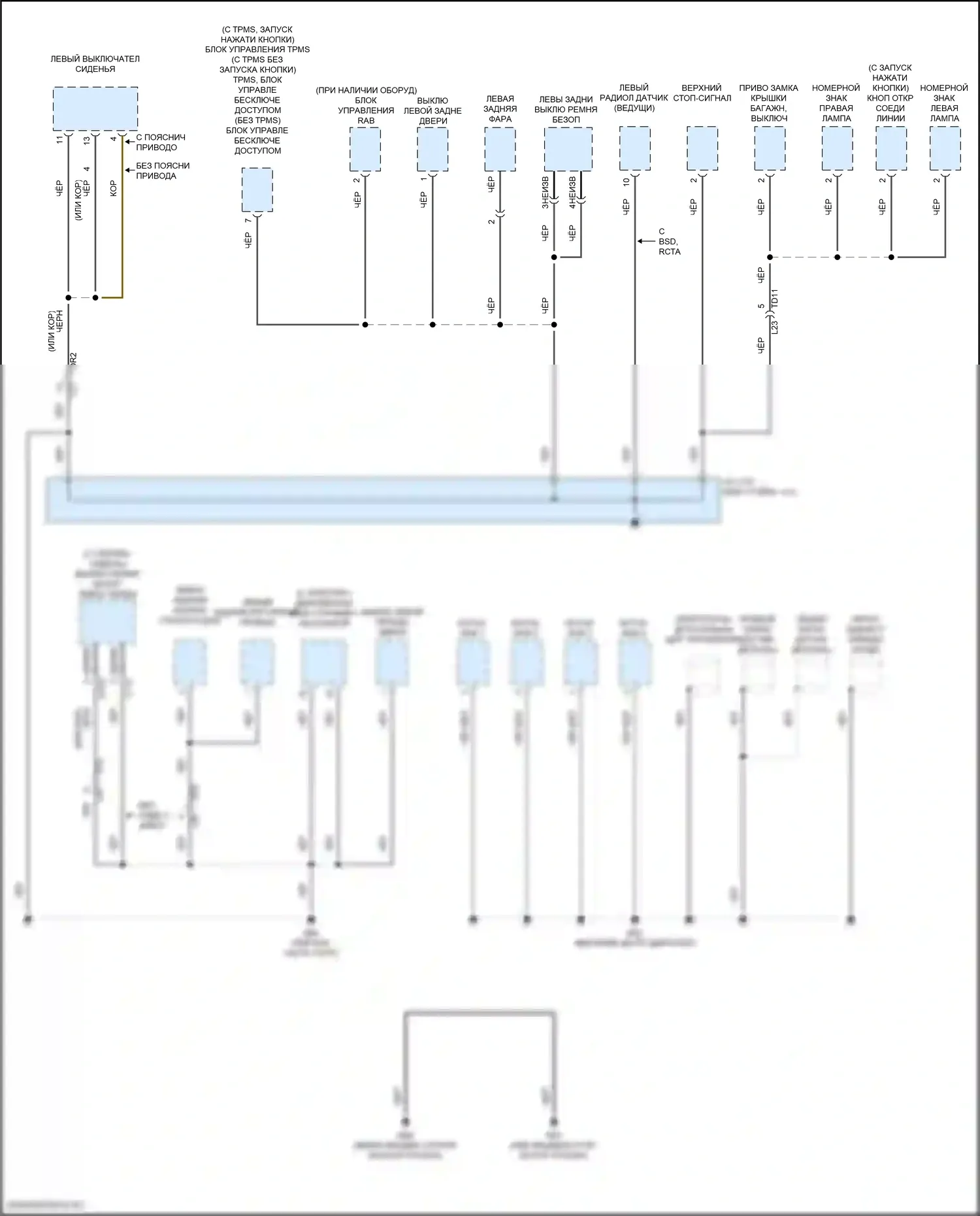 WRX Subaru VB (2021-2024): Электросхема точек подключения масс (2 из 5) 