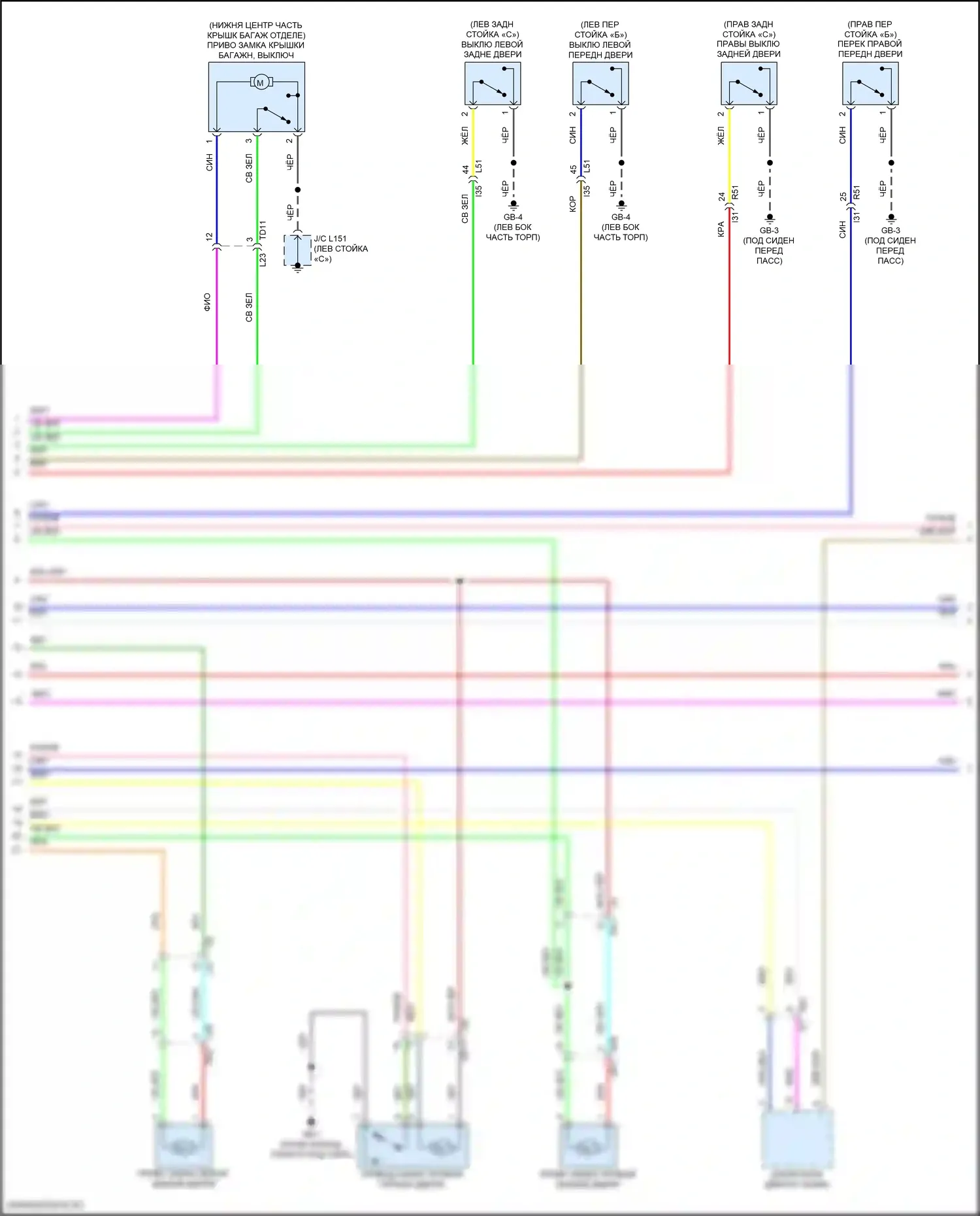 WRX Subaru VB (2021-2024): Электросхема центрального замка, без системы бесключевого доступа (3 из 5) 