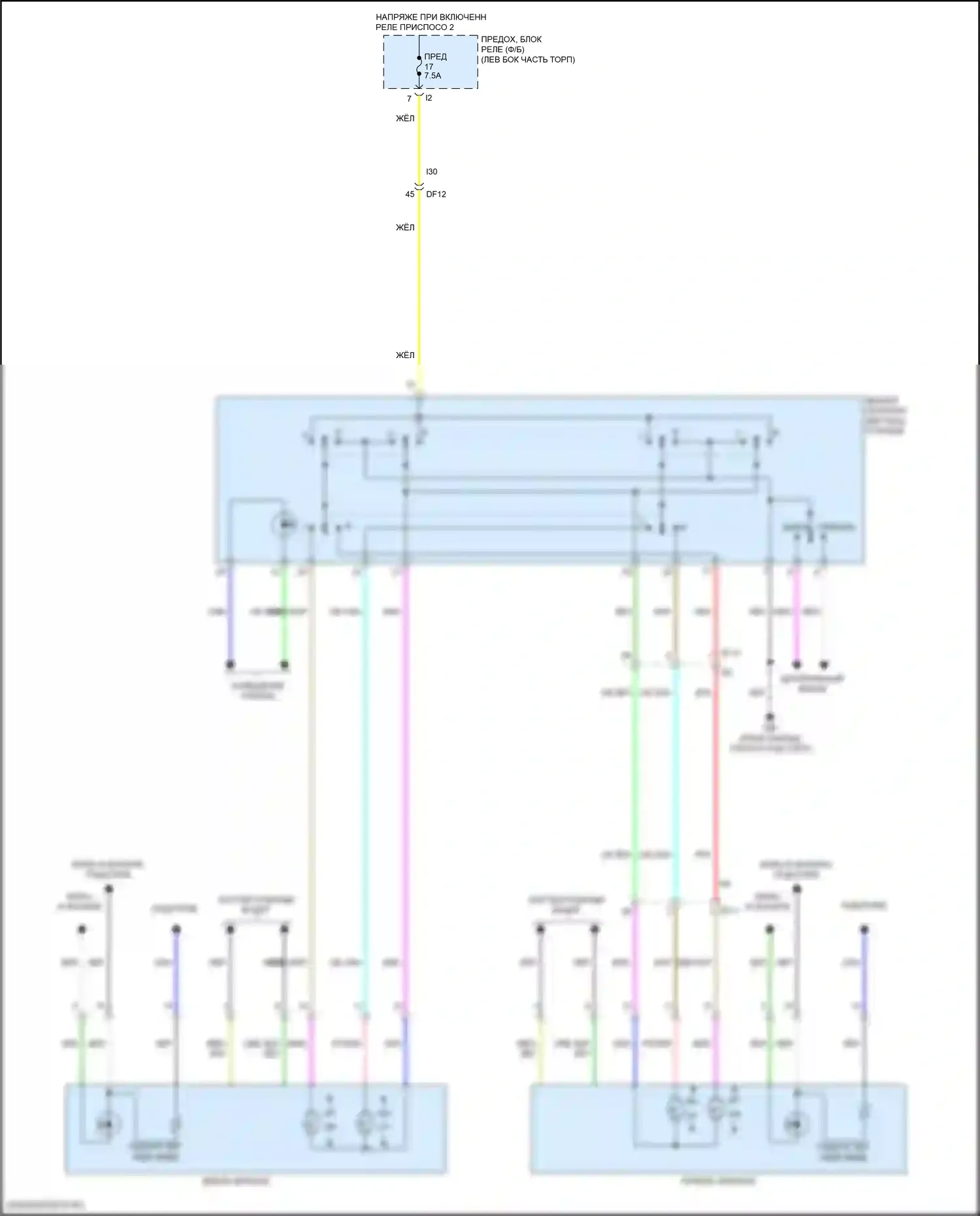 WRX Subaru VB (2021-2024): Электросхема силового зеркала 