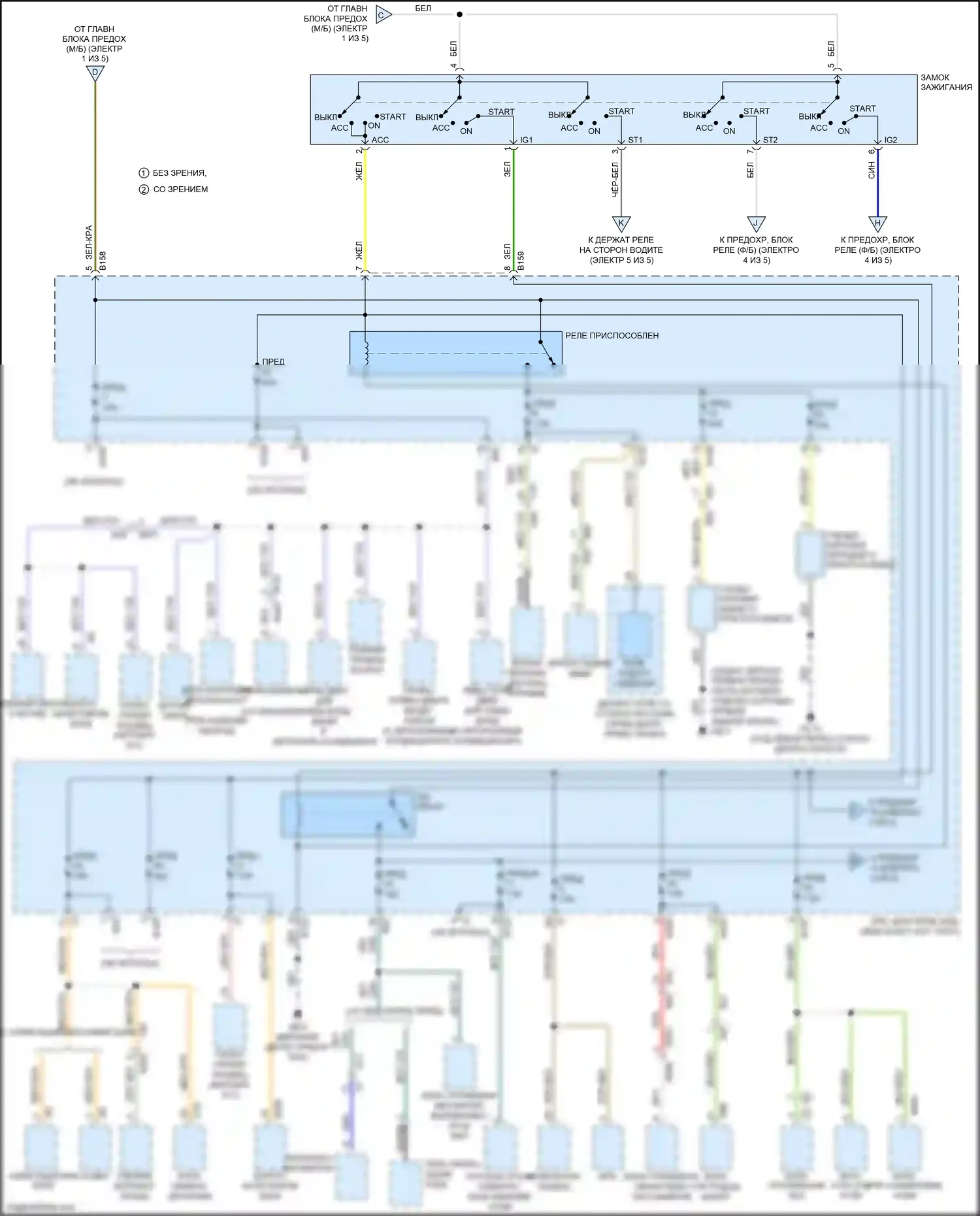 XV Subaru GP рестайлинг (2015-2017): Электросхема блока предохранителей реле, без hev и кнопочного включения (3 из 5) 