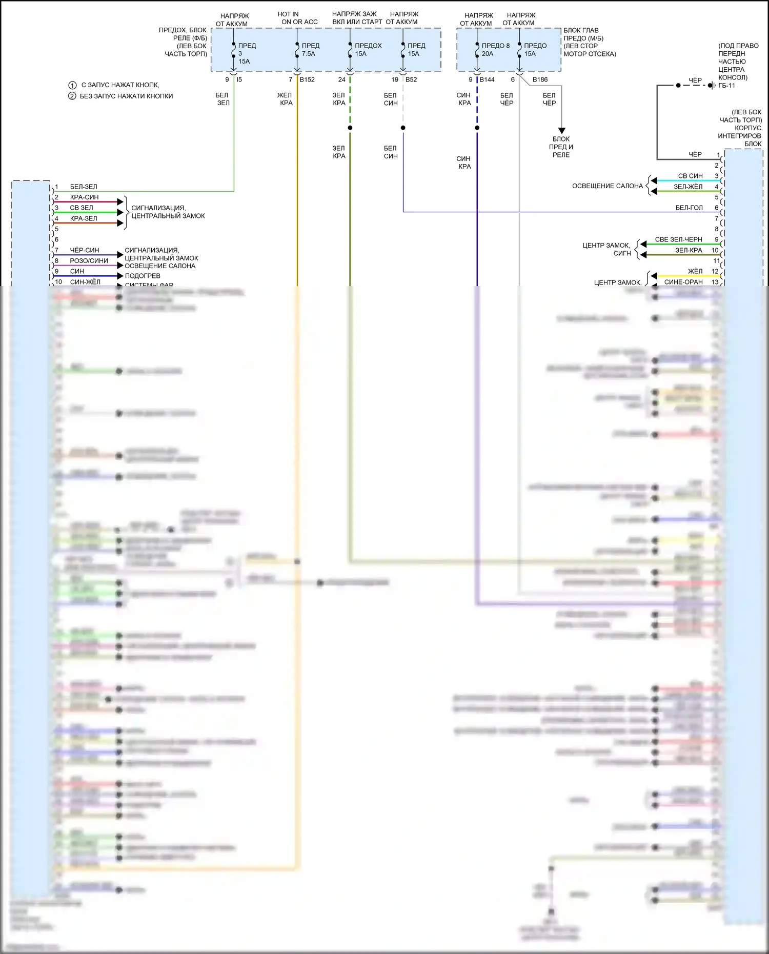 XV Subaru GP рестайлинг (2015-2017): Электросхема блоков управления кузовом, с hev 