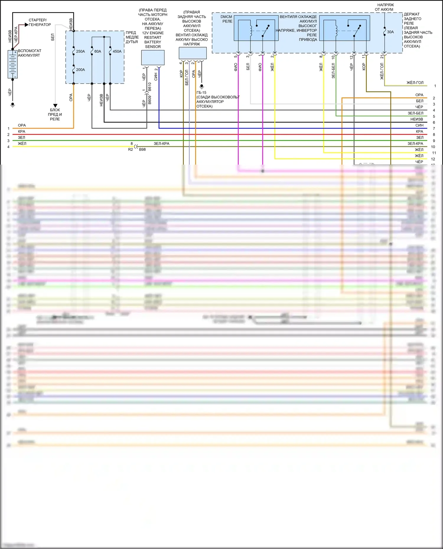 XV Subaru GP рестайлинг (2015-2017): Электросхема двигателя 2.0l гибрид (5 из 11) 