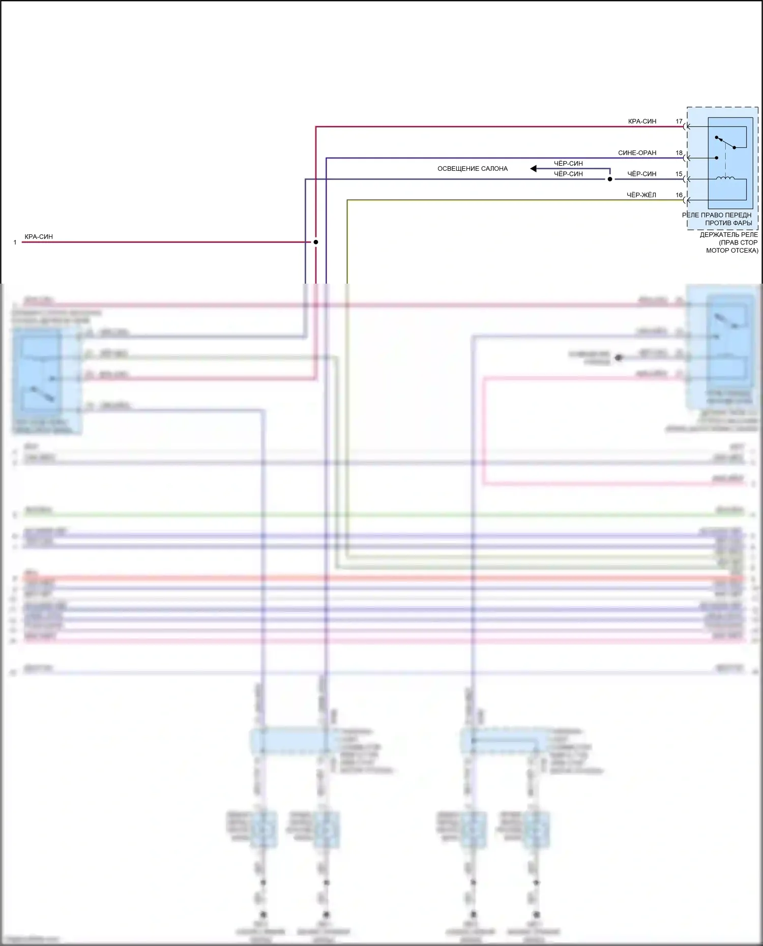 XV Subaru GP рестайлинг (2015-2017): Электросхема фар, без hev (2 из 3) 