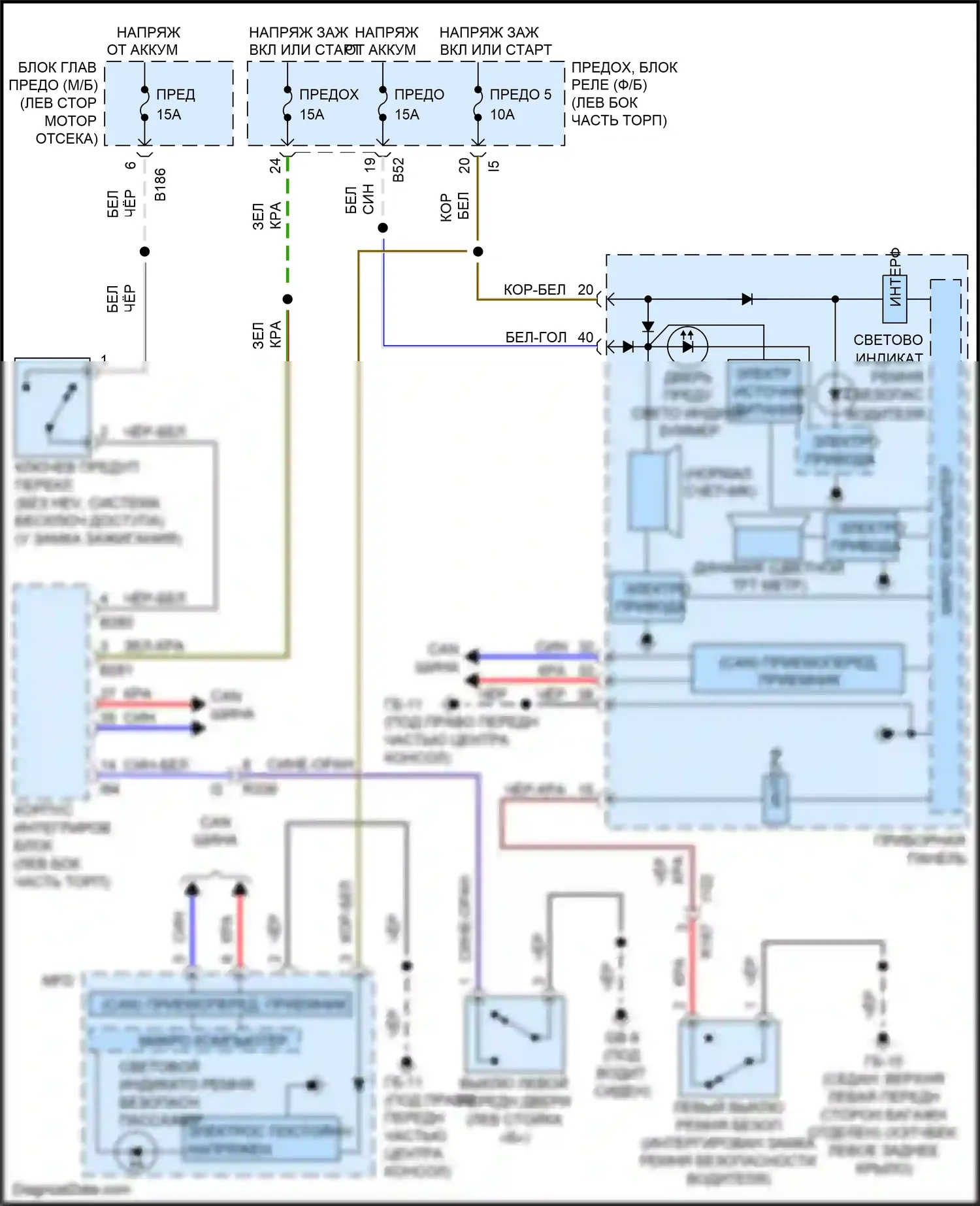XV Subaru GP рестайлинг (2015-2017): Электросхема утора 