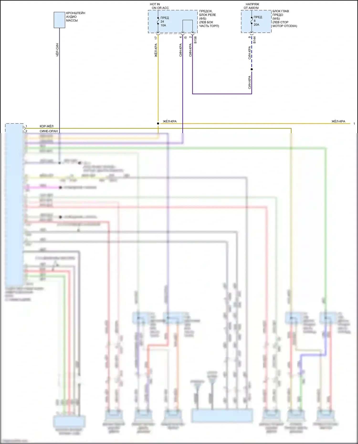 XV Subaru GP рестайлинг (2015-2017): Электросхема навигации, кроме гибридной без телематики (1 из 2) 