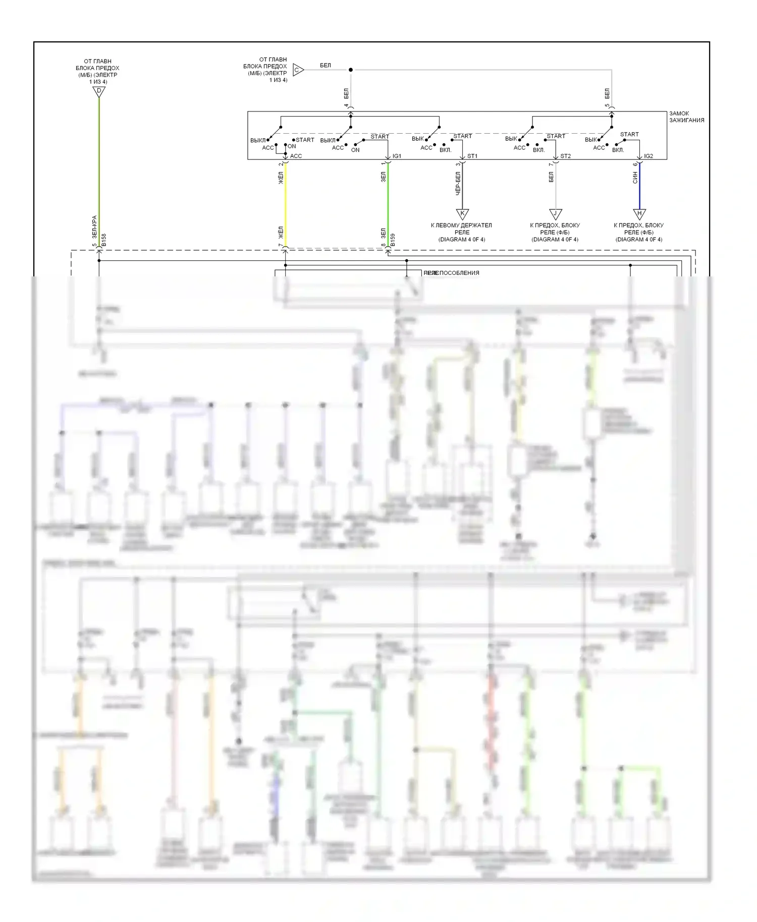 XV Subaru GP (2011-2016): Электросхема блока предохранителей реле, без hev (3 из 4) 