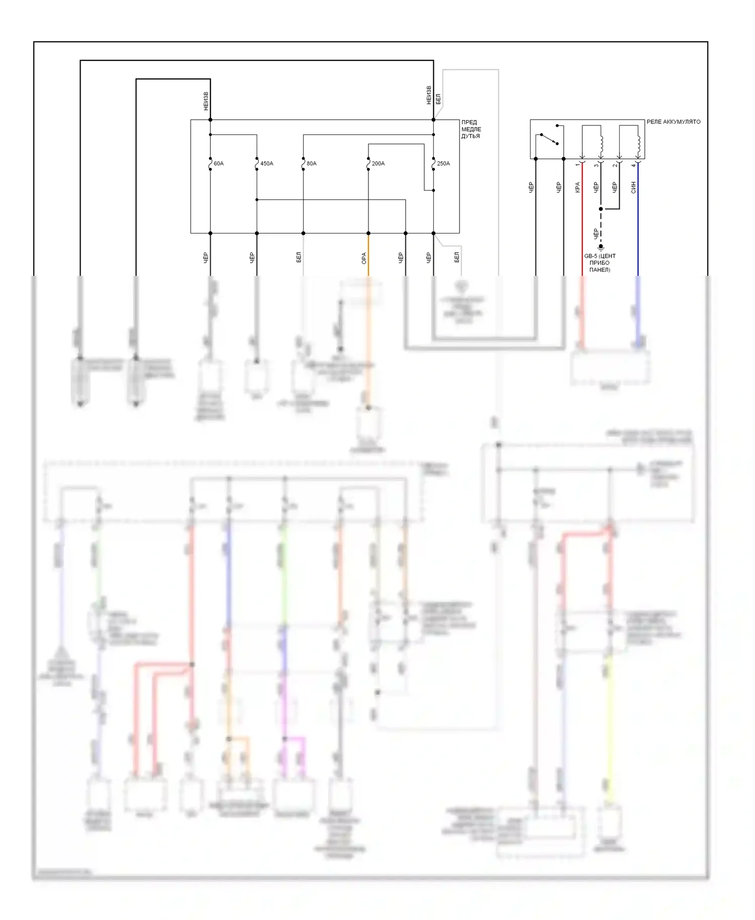 XV Subaru GP (2011-2016): Электросхема блока предохранителей реле, с hev и кнопочным пуском (1 из 6) 