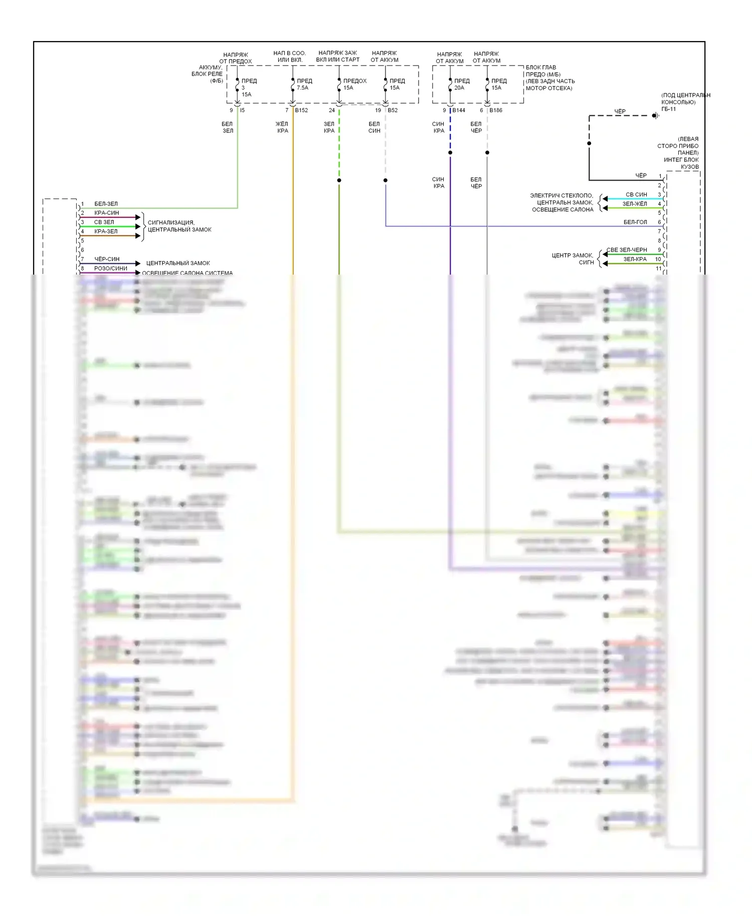 XV Subaru GP (2011-2016): Электросхема блоков управления кузовом, без hev 