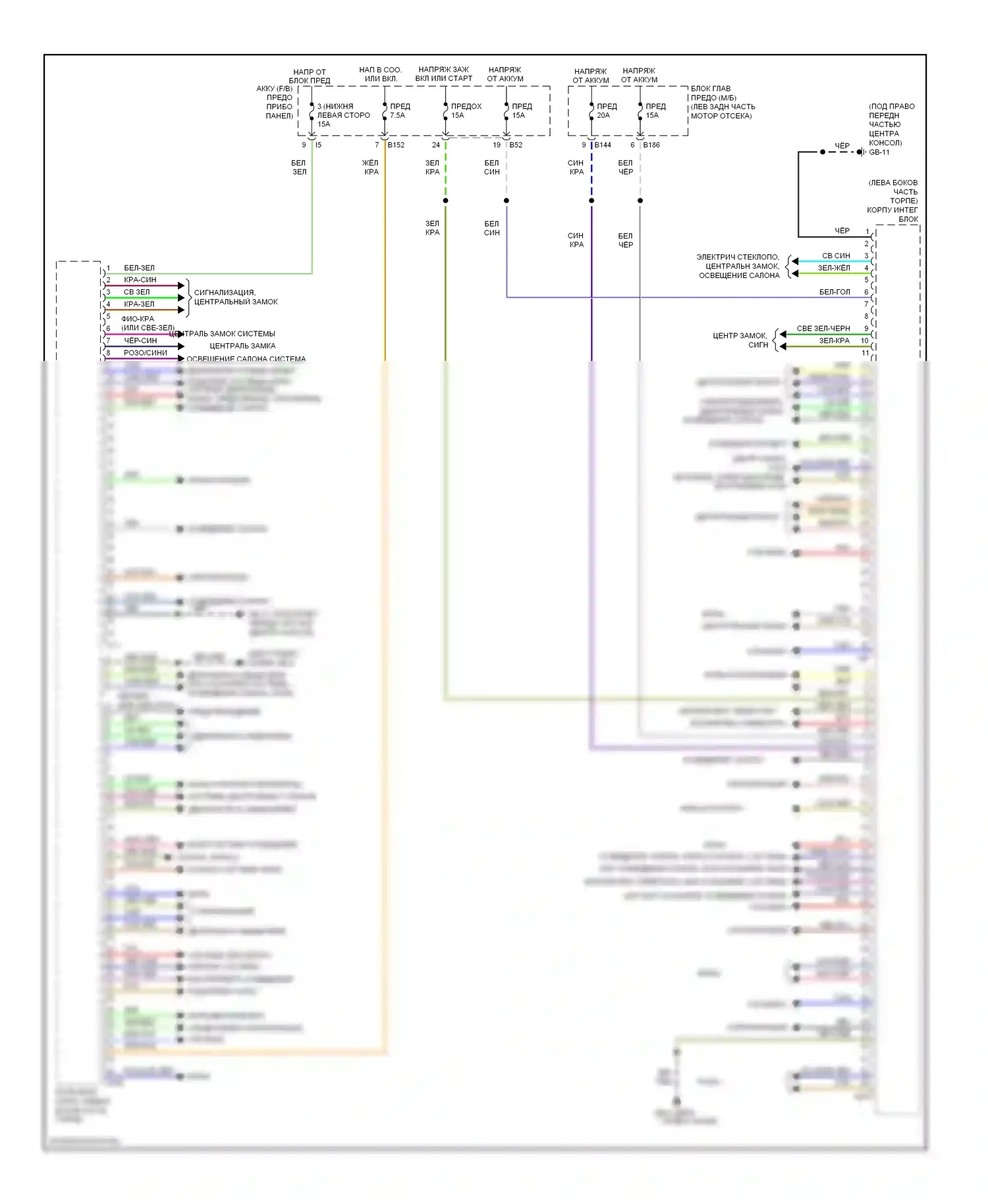 XV Subaru GP (2011-2016): Электросхема блоков управления кузовом, с hev 