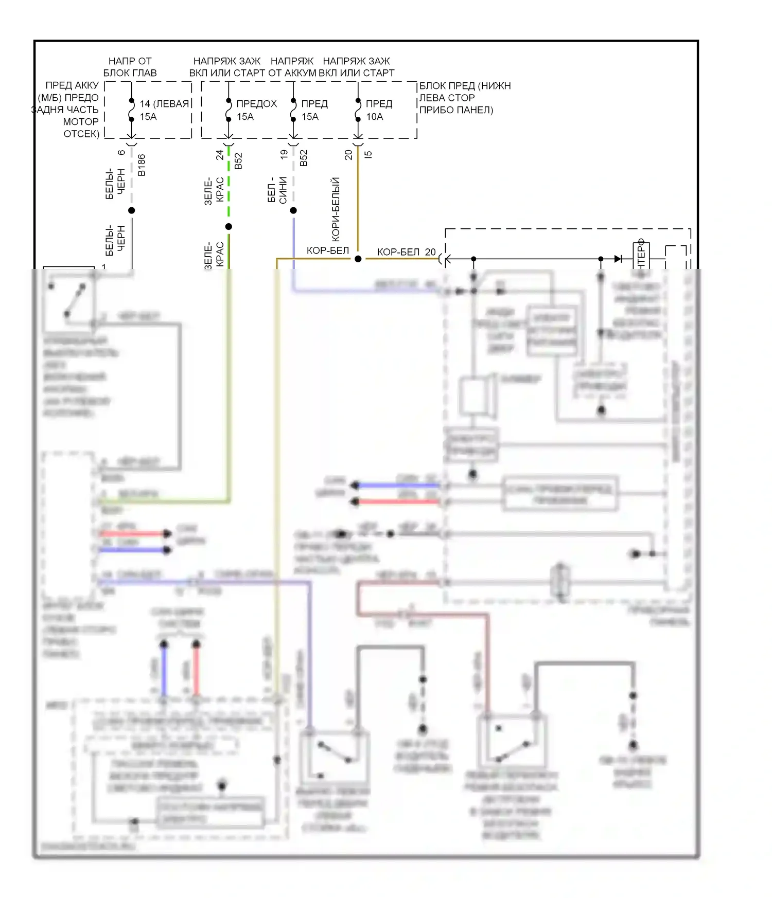 XV Subaru GP (2011-2016): Электросхема звонка, с hev 