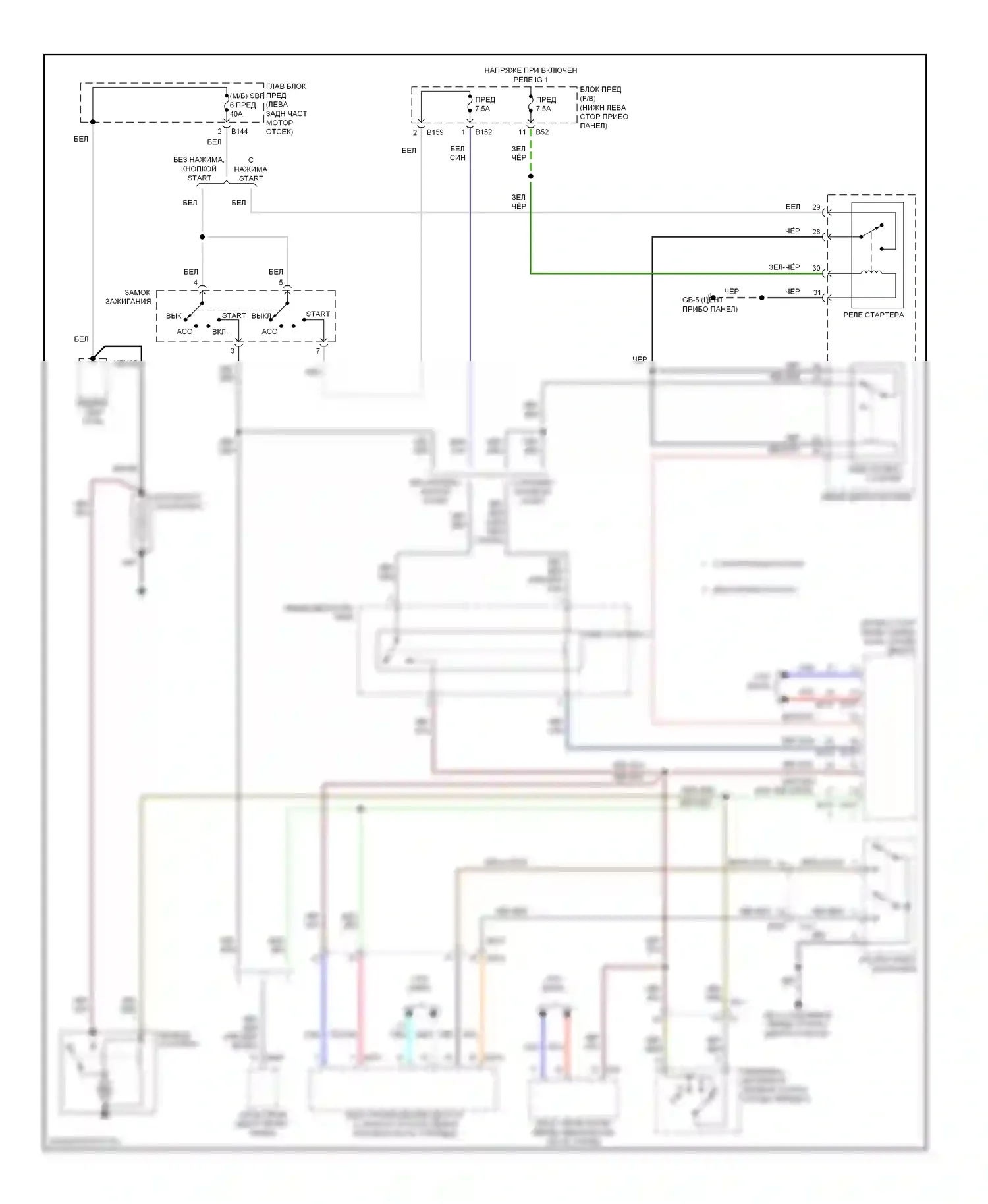 XV Subaru GP (2011-2016): Электросхема стартера, с hev 
