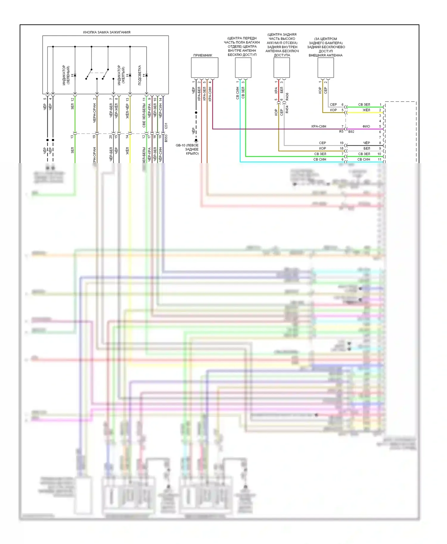 XV Subaru GP (2011-2016): Электросхема центрального замка, с системой hev и бесключевого доступа (4 из 4) 