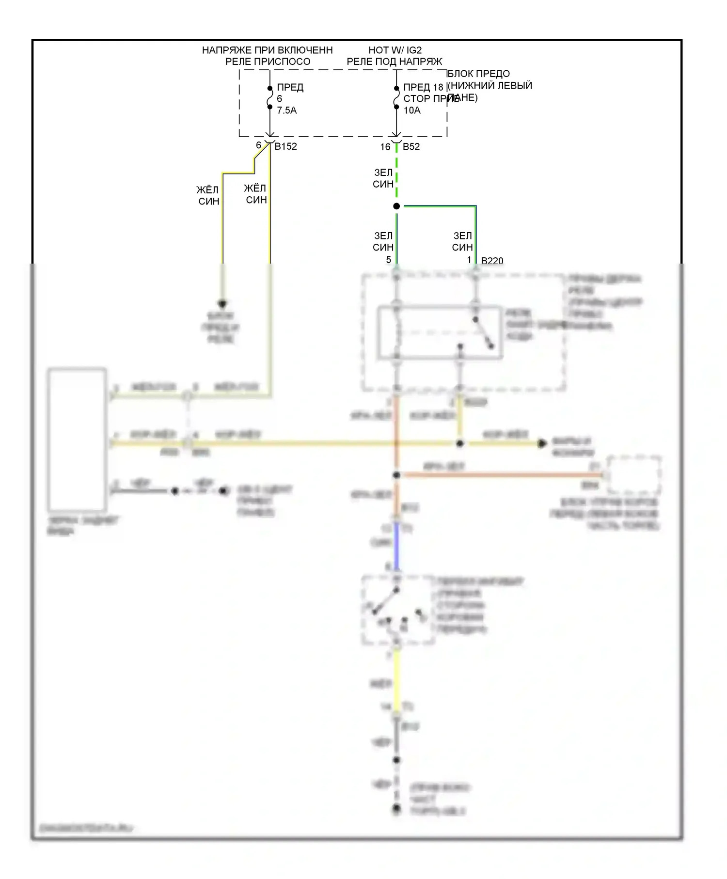 XV Subaru GP (2011-2016): Автоматическая электросхема дневного/ночного зеркала, с hev 