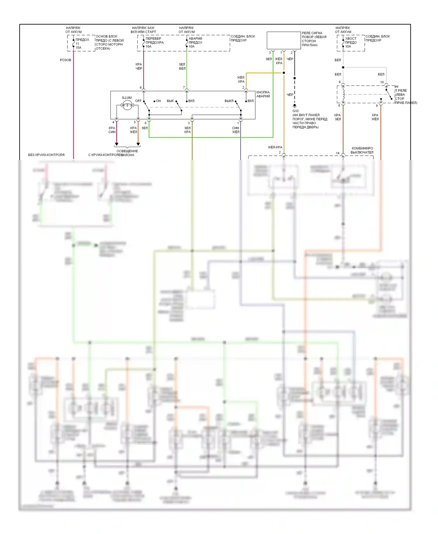 Aerio Suzuki I (2001-2007): Электросхема фар и фонарей 