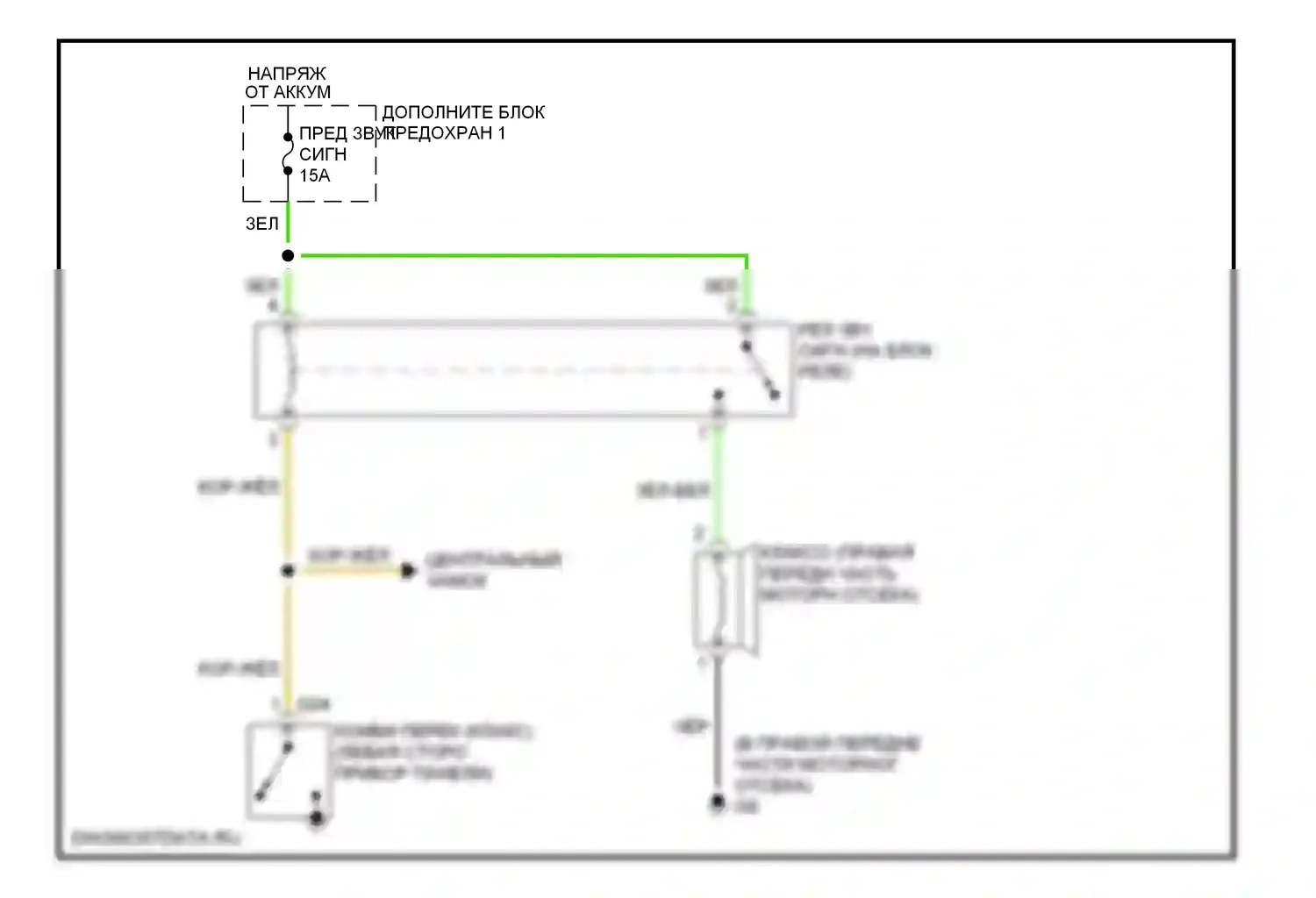 Aerio Suzuki I (2001-2007): Электросхема клаксона 
