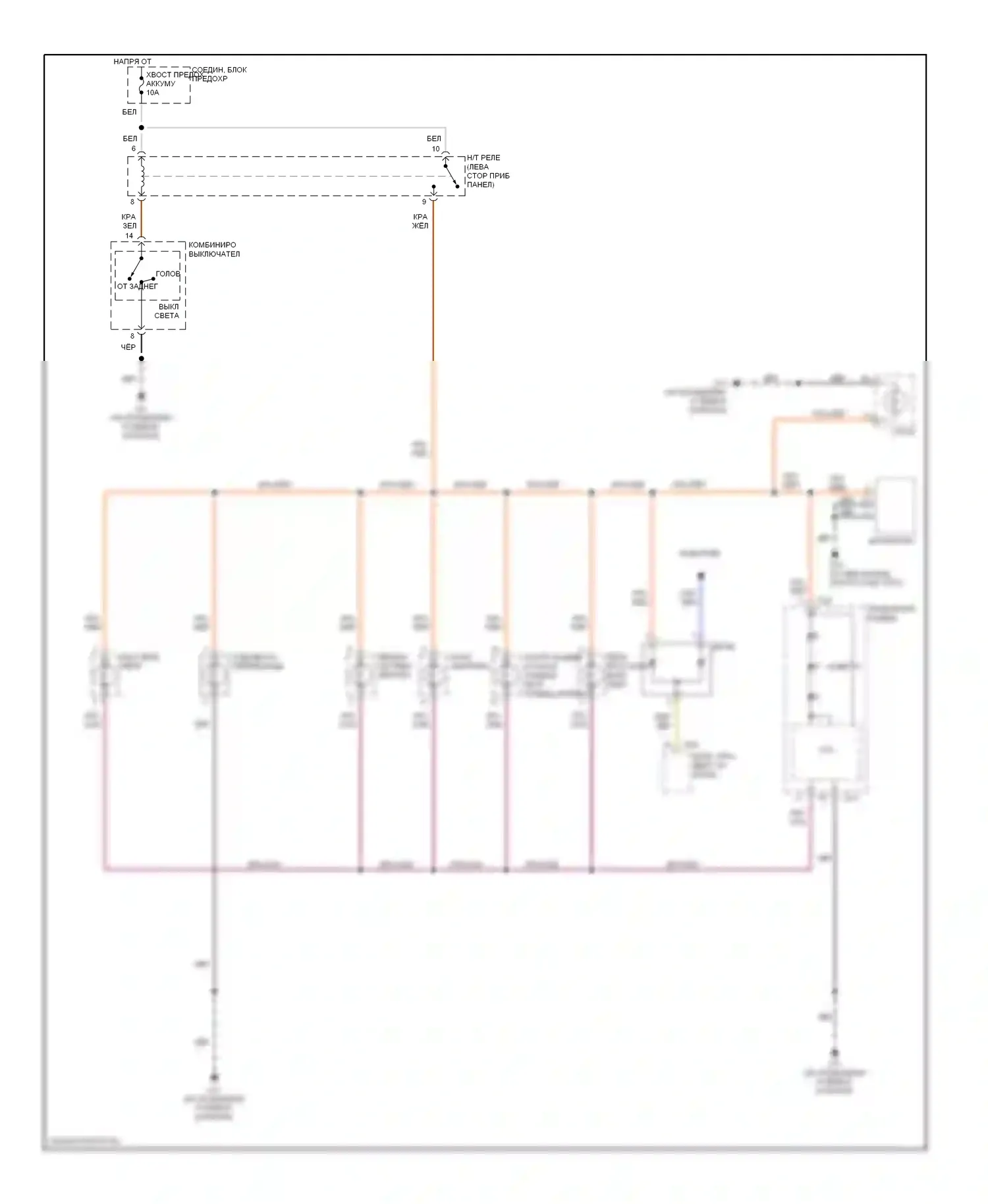 Aerio Suzuki I (2001-2007): Электросхема подсветки приборной панели 