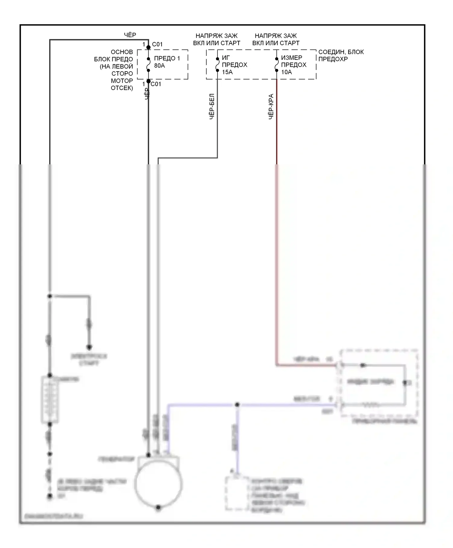 Aerio Suzuki I (2001-2007): Электросхема генератора 
