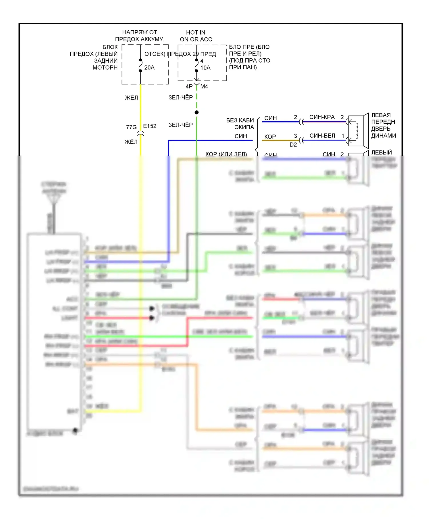 Equator Suzuki I (2008-2012): Электросхема базовой магнитолы 