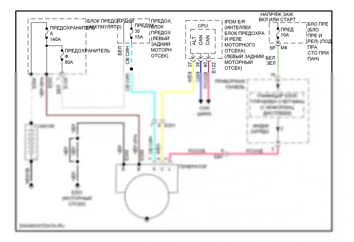 Equator Suzuki I (2008-2012): 2.5l, электросхема генератора 