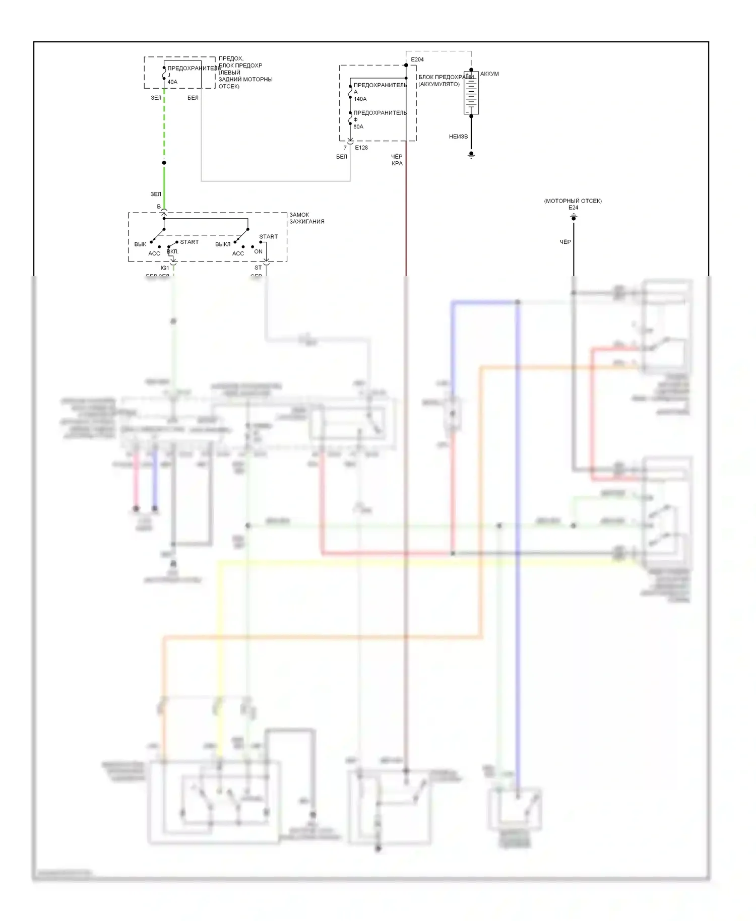 Equator Suzuki I (2008-2012): 4.0л, электросхема стартера, с отменой блокировки сцепления 