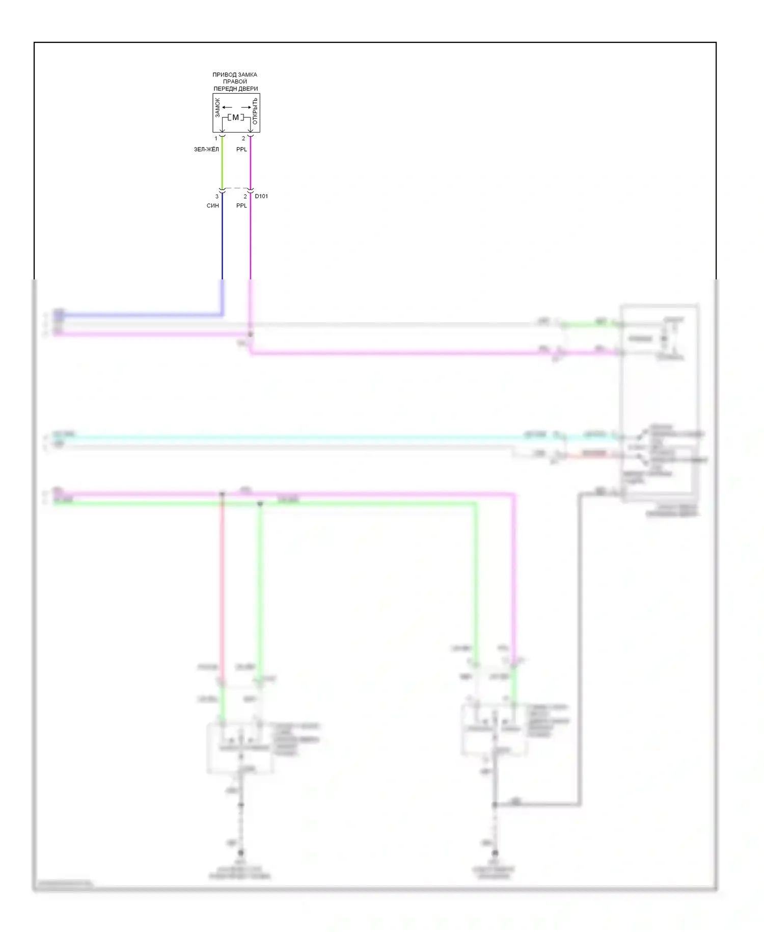 Equator Suzuki I (2008-2012): Электросхема замка двери, кабина короля (2 из 2) 