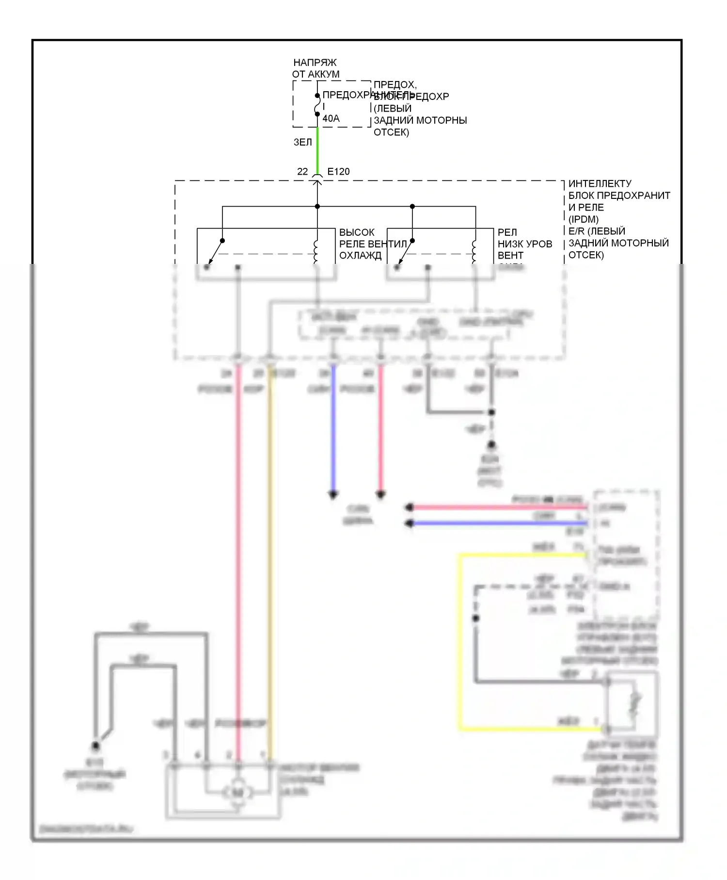 Equator Suzuki I (2008-2012): Электросхема вентилятора охлаждения 