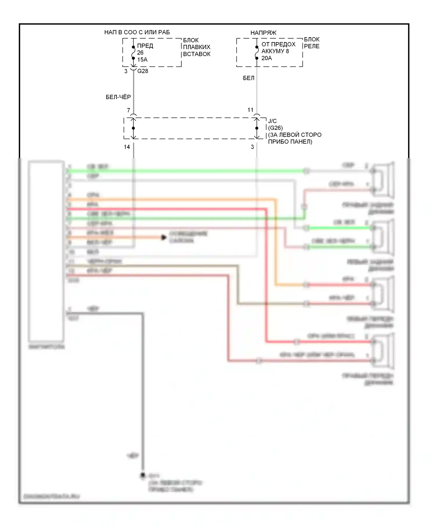 Esteem Suzuki I (1995-2004): Магнитола электросхем 