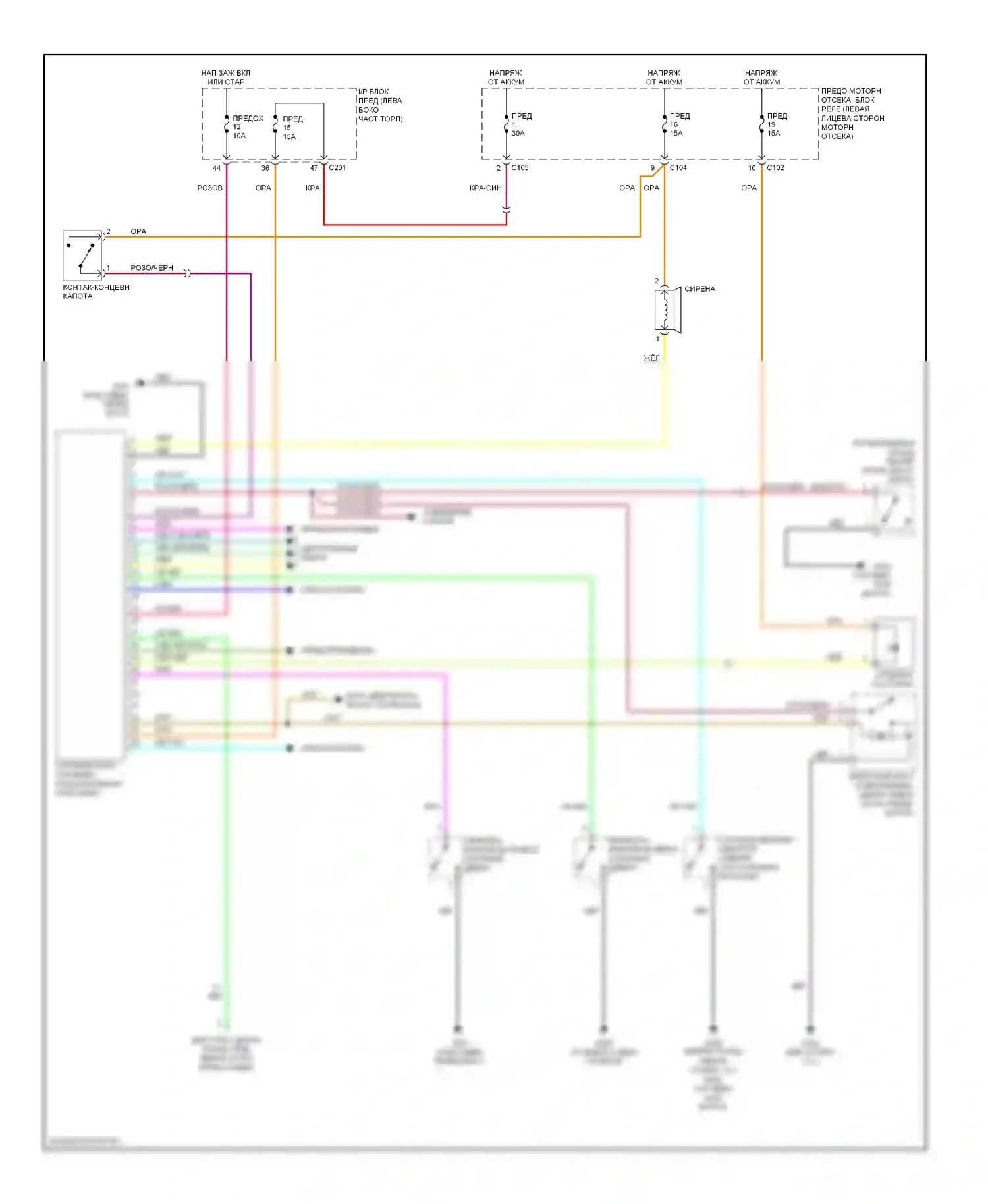 Forenza Suzuki I (2003-2008): Сигнализации электросхема 