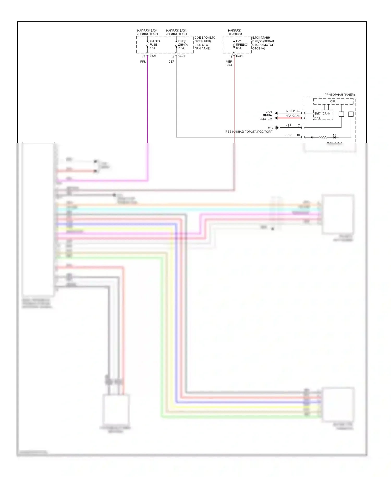 Kizashi Suzuki I (2009-2014): Электросхема электроусилителя руля 