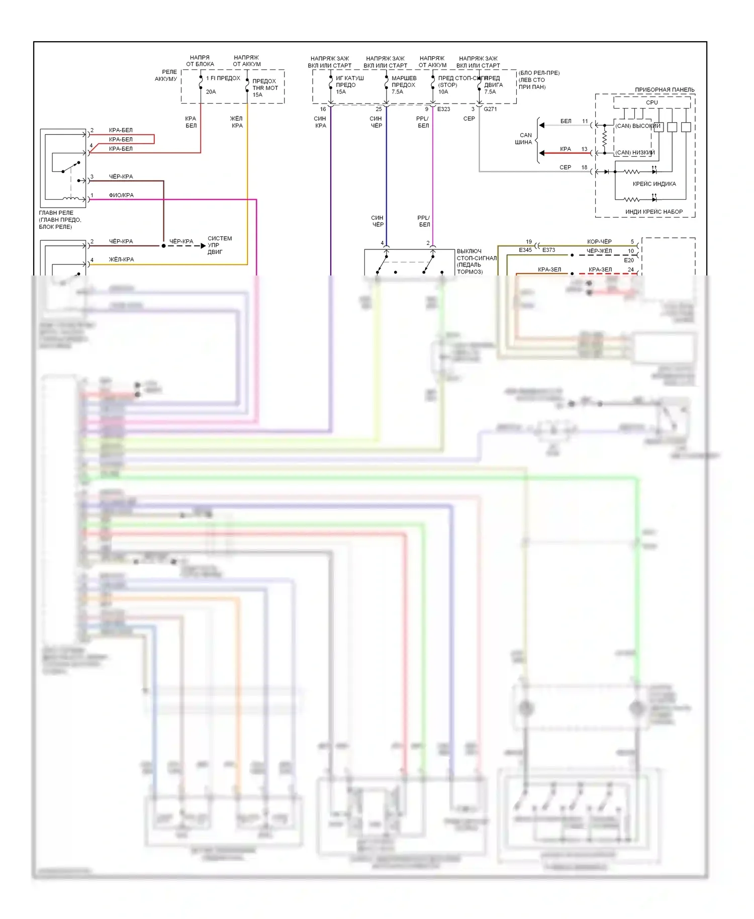 Kizashi Suzuki I (2009-2014): Электросхема круиз-контроля 