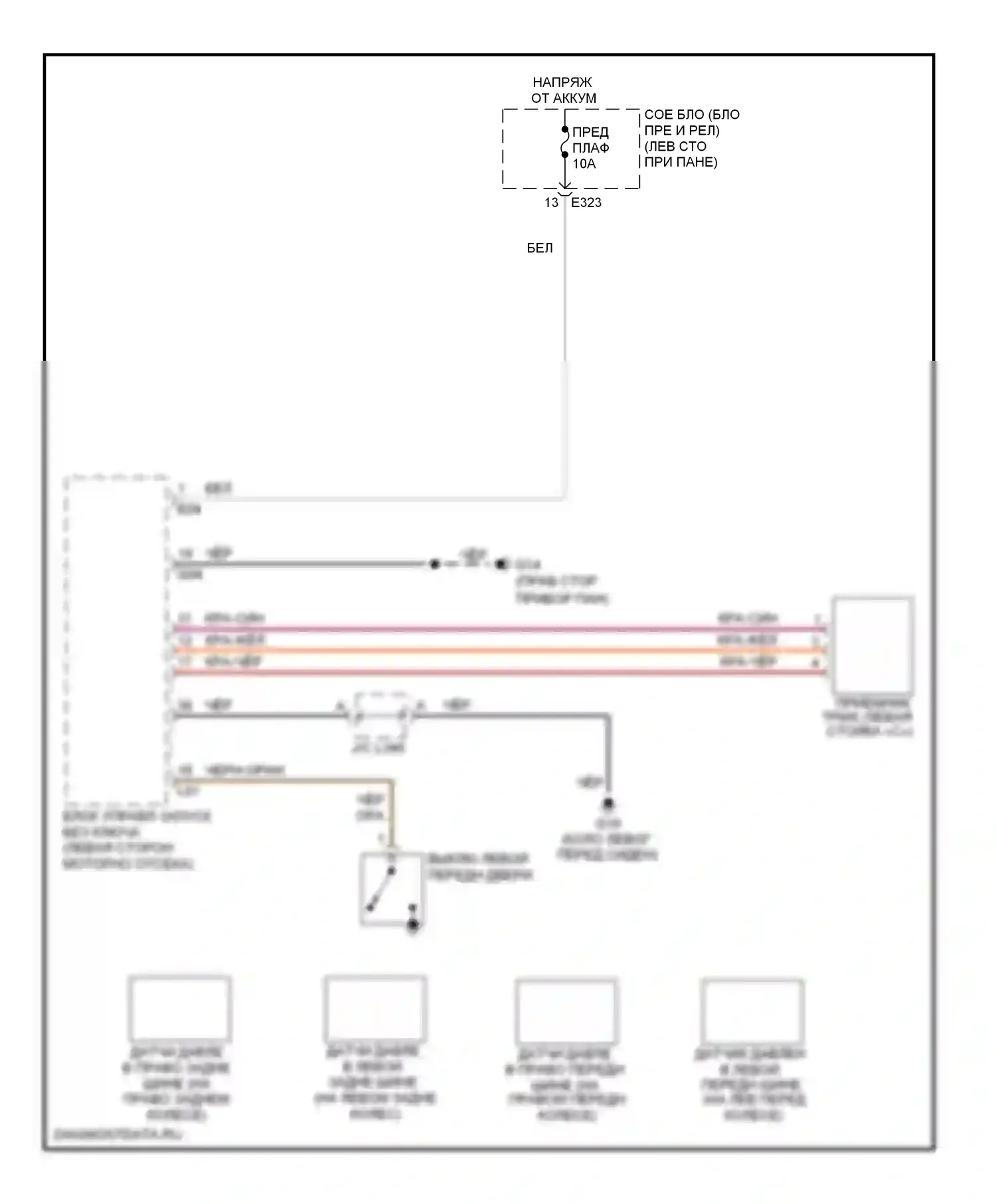 Kizashi Suzuki I (2009-2014): Электросхема контроля давления в шинах 