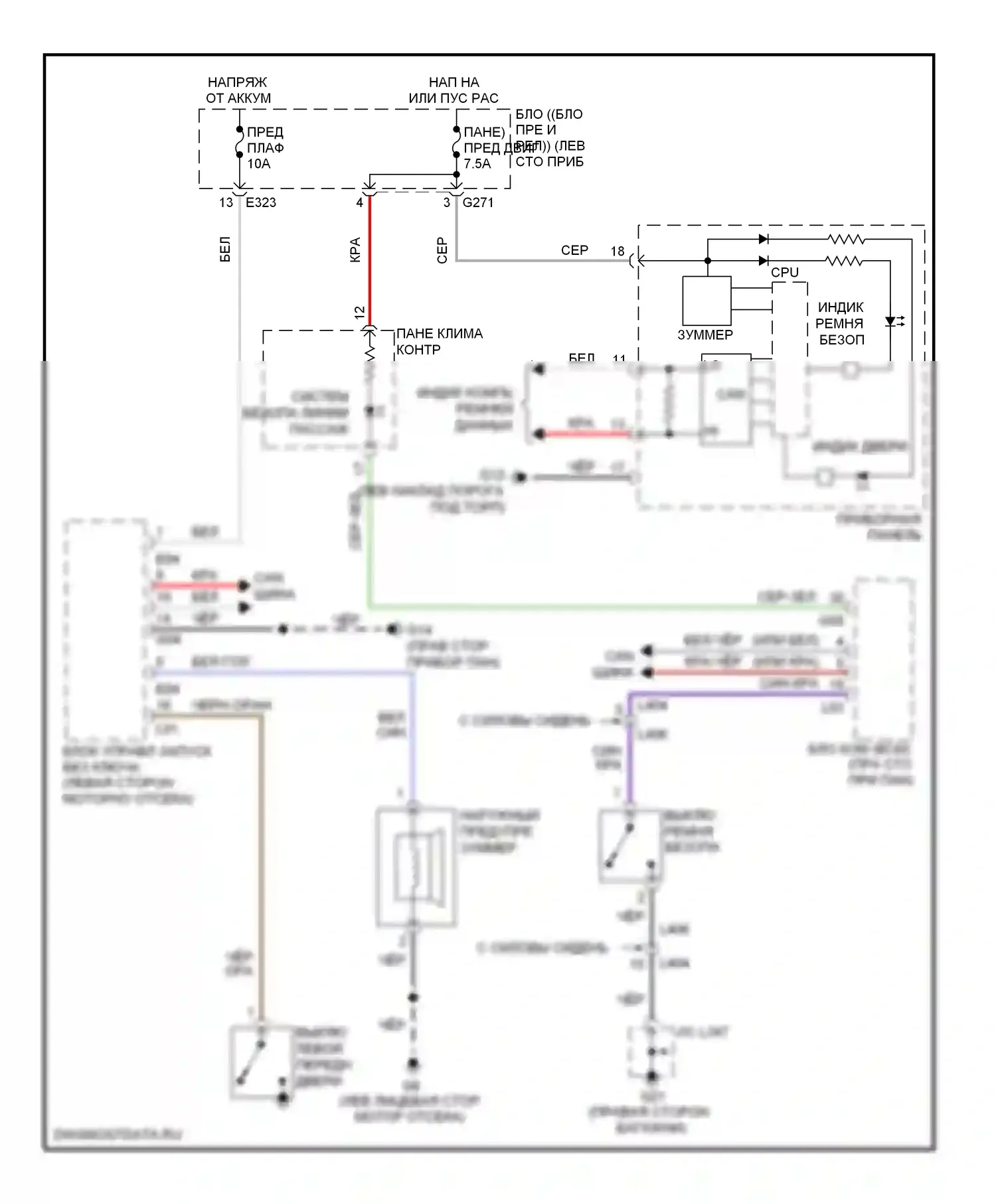 Kizashi Suzuki I (2009-2014): Электросхема утора 