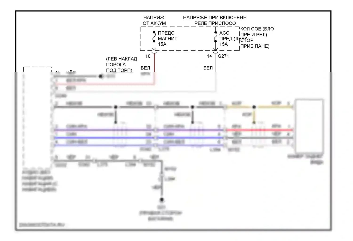 Kizashi Suzuki I (2009-2014): Электросхема камеры заднего вида 